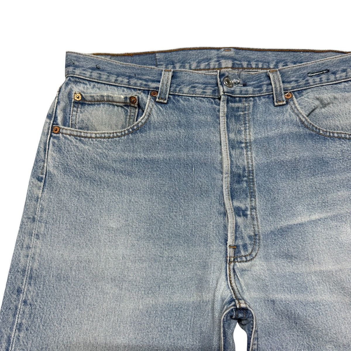 Levi's Vintage 90s Levis 501 Faded Blue Jeans Size US 35 - 4 Thumbnail