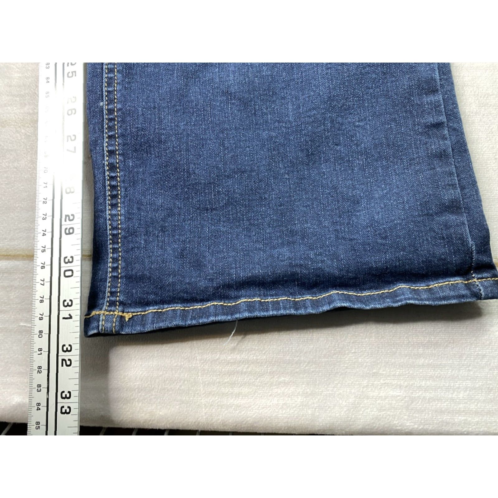 Vintage Maurices Jeans Womens 16 Reg Dark Wash Bootcut Stretch Denim Mid Rise Cotton Blend Blue 5-Pocket 31.5in Inseam Size 38" / US 16 / IT 52 - 4 Thumbnail
