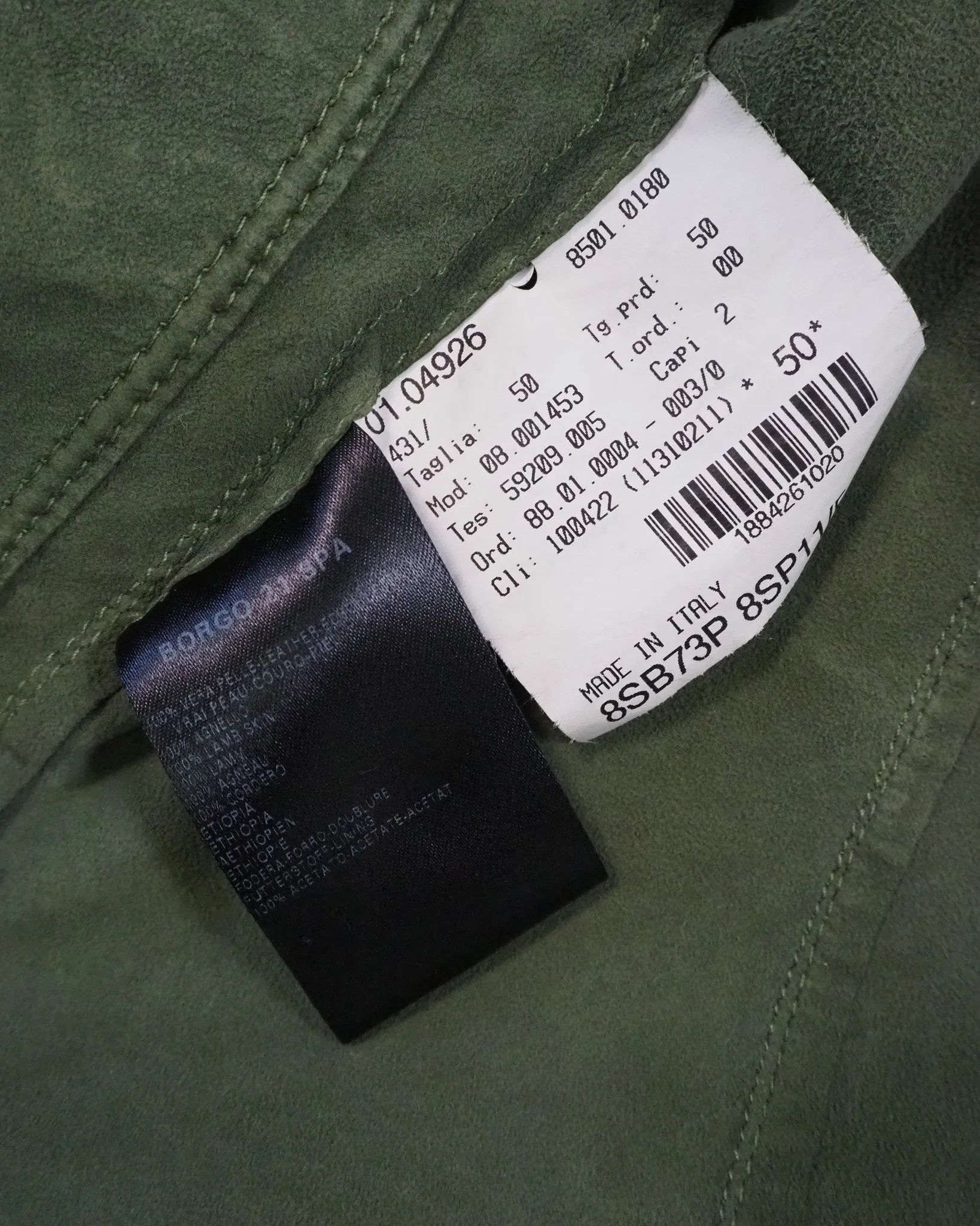 Giorgio Armani Men's Giorgio Armani Lightweight Green Leather Jacket $2083 Size US M / EU 48-50 / 2 - 3 Thumbnail