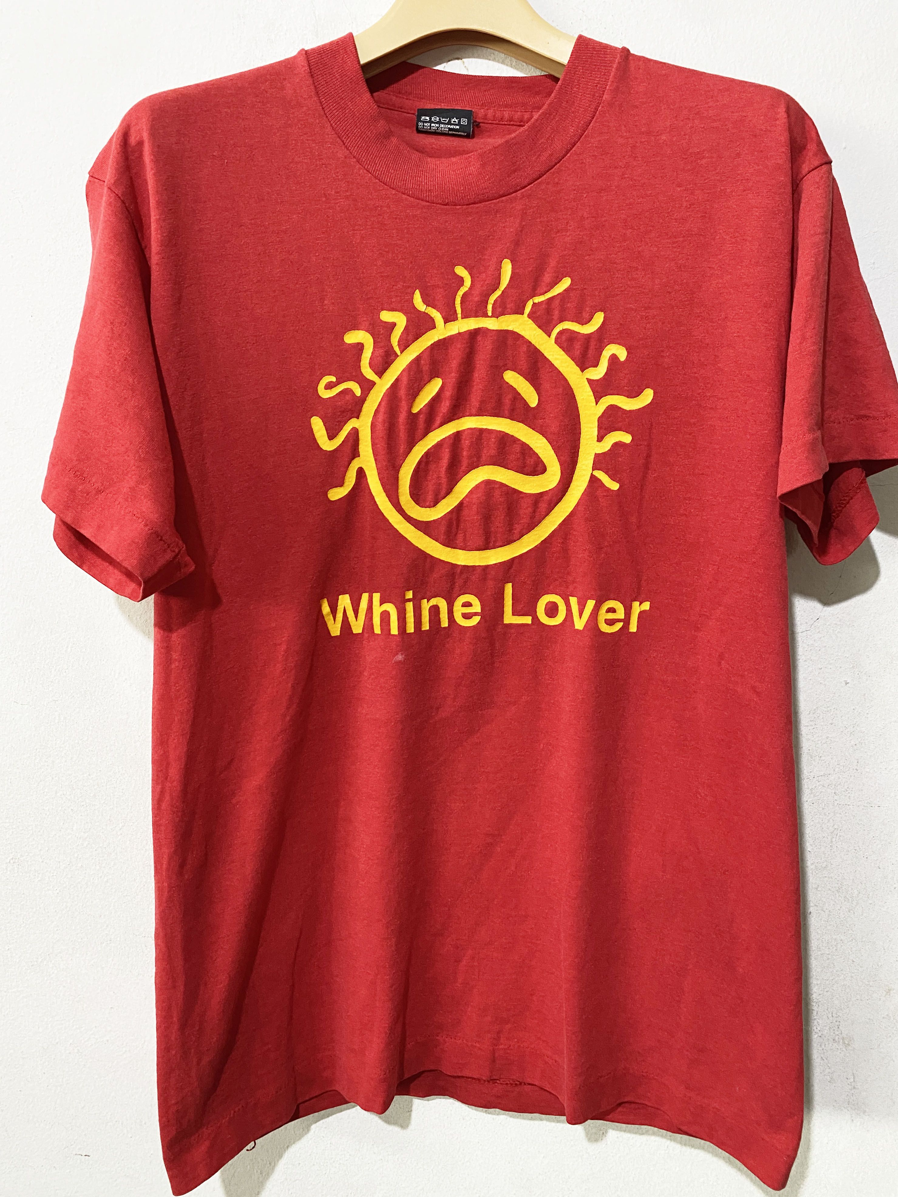 Vintage Vintage 90s Whine Lover Shirt Size US M / EU 48-50 / 2 - 1 Thumbnail