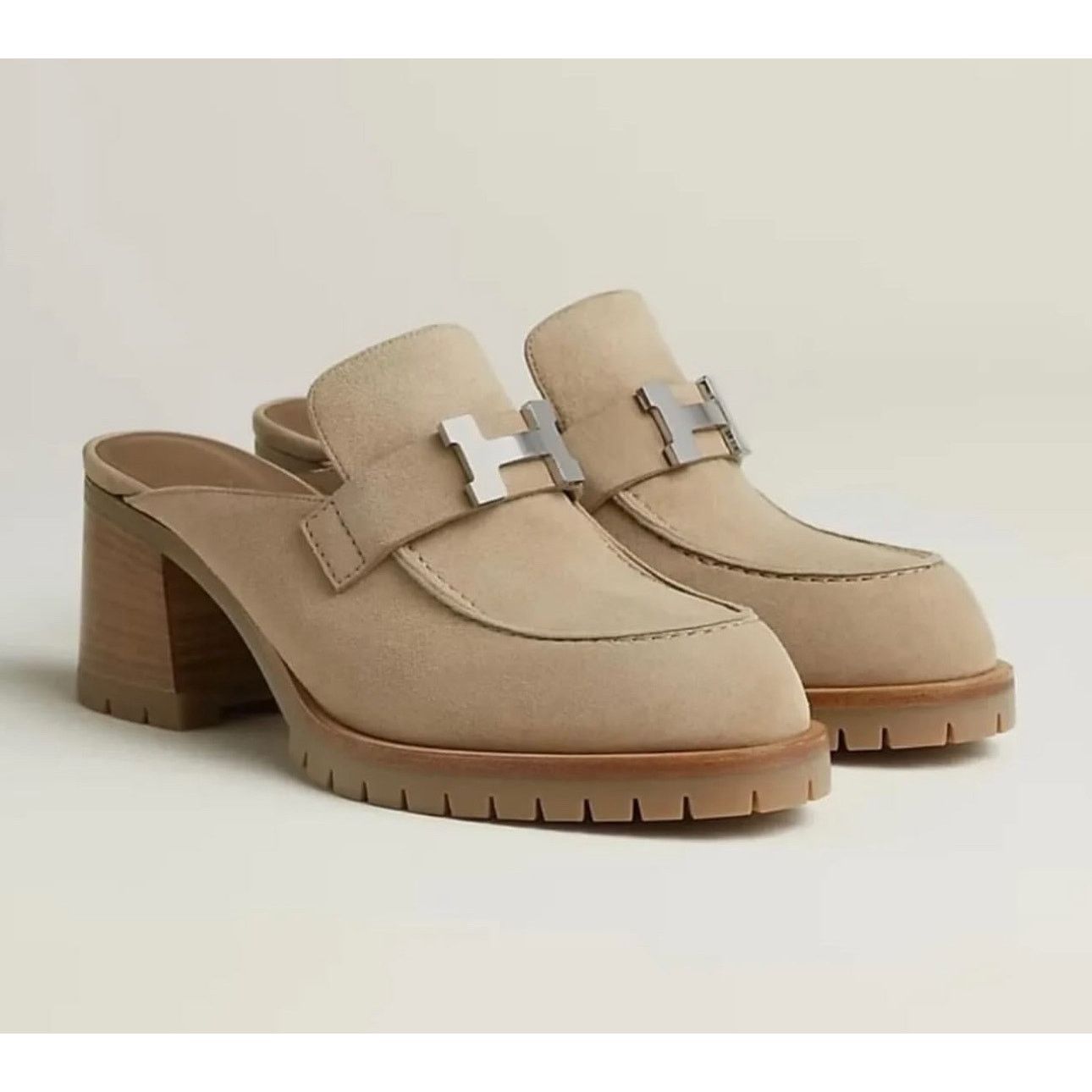 Hermes Hermès Flore 60 Suede Mules Sz.40.5 Size US 10.5 / IT 40.5 - 6 Thumbnail