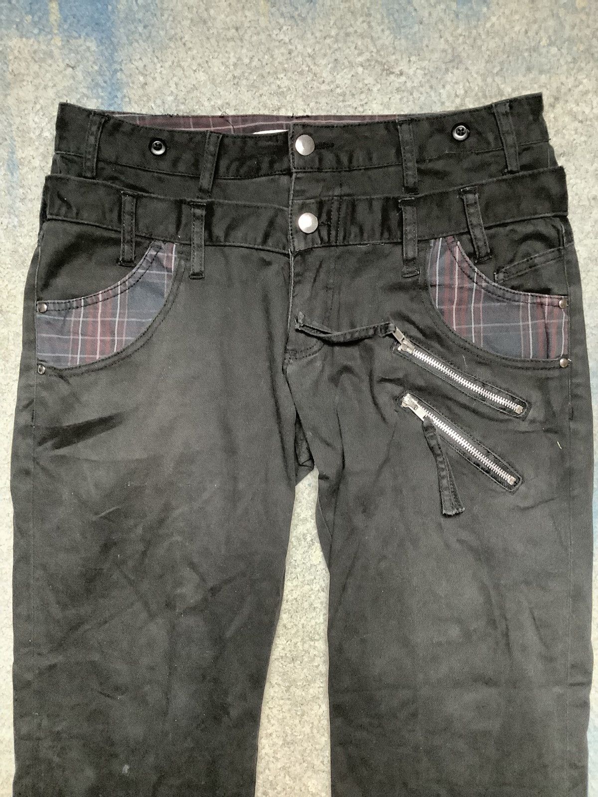 Designer × Japanese Brand × KMRii Japanese brand double waist by HVC YKK ZIPPER Size US 34 / EU 50 - 2 Thumbnail