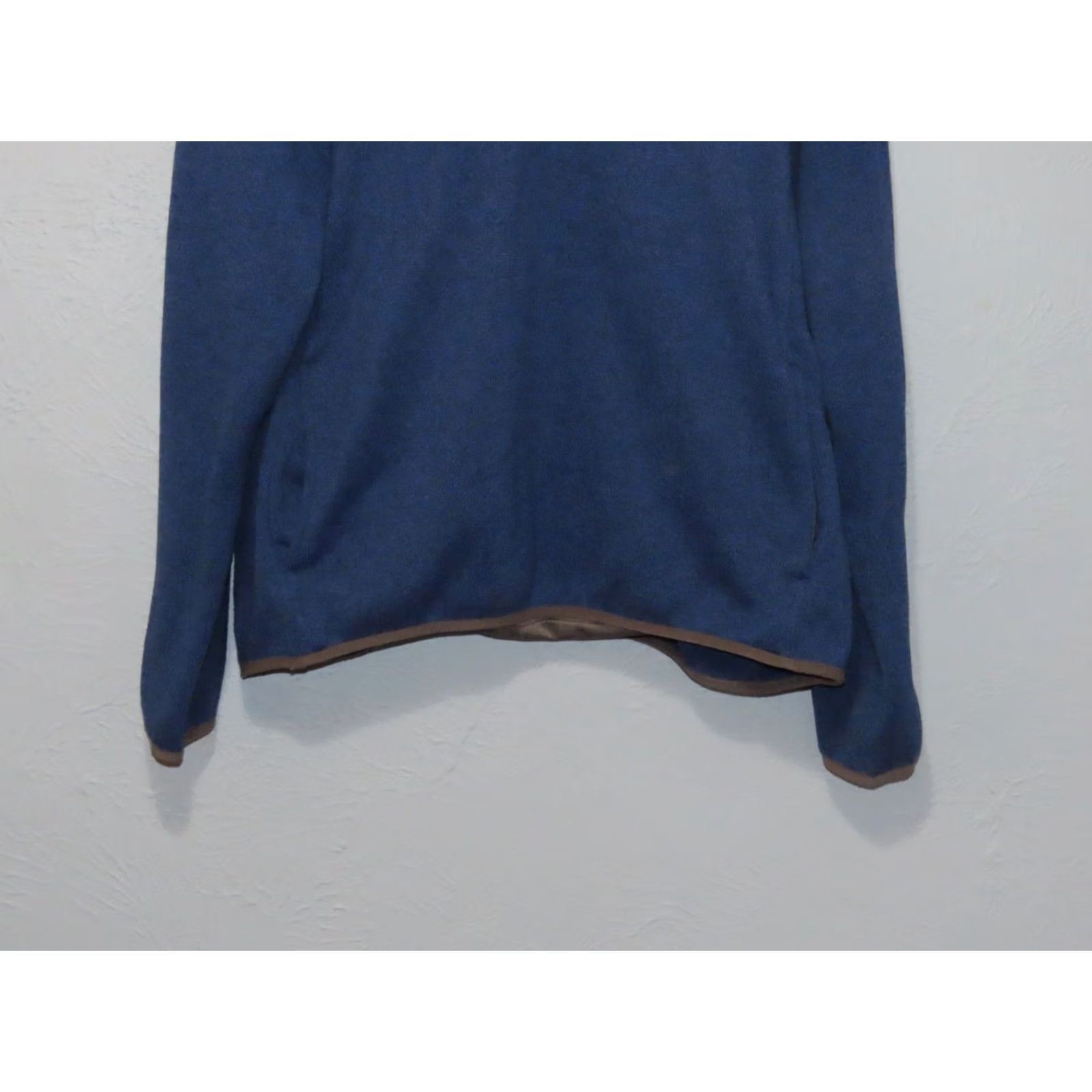 Vintage LL Bean Men's 2XL Reg Sweater Fleece 1/4 Snap Pullover Blue Gray Mock Neck Long Sleeve Pockets Solid Logo Christmas Casual Outdoors Vintage No Size US XXL / EU 58 / 5 - 2 Thumbnail