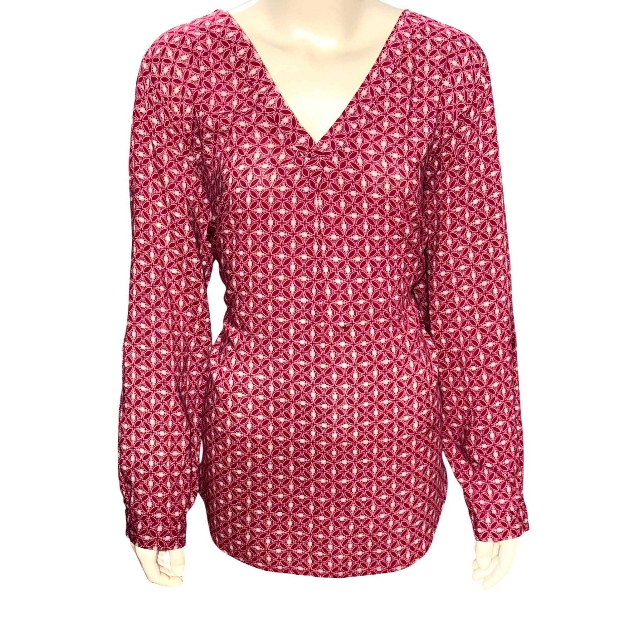Other CCC Boho Chic Long Sleeve Geometric Print Red White Tunic El Size M / US 6-8 / IT 42-44 - 1 Thumbnail