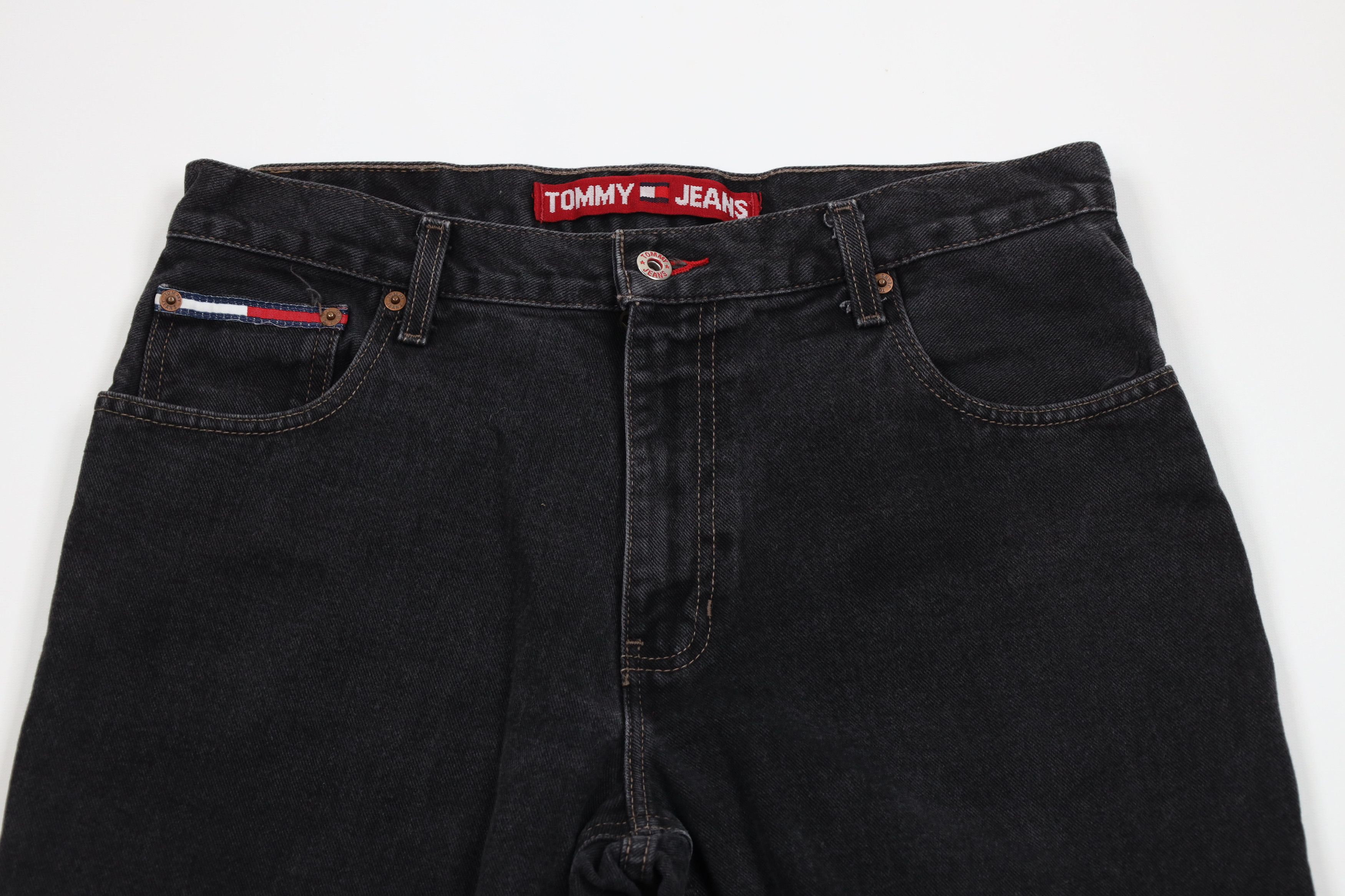 Tommy Hilfiger × Vintage Vintage 90s Tommy Hilfiger Spell Straight Leg Denim Jeans Size US 33 - 2 Thumbnail