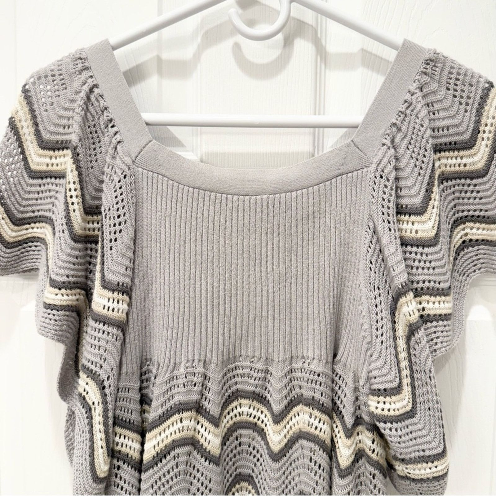 Free People Free People Zig Zag Knit Top. Size S / US 4 / IT 40 - 5 Thumbnail