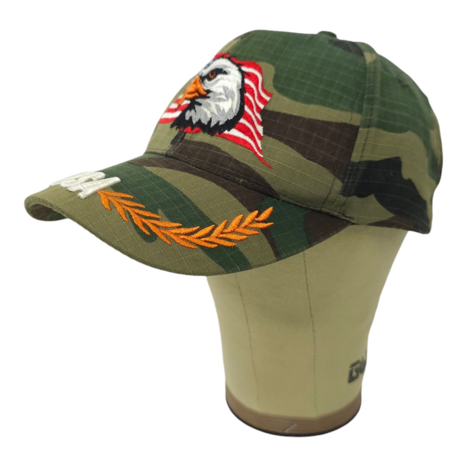 Other Bald Eagle USA Flag Camo Strapback Cap Embroidered Hat Size ONE SIZE - 2 Thumbnail