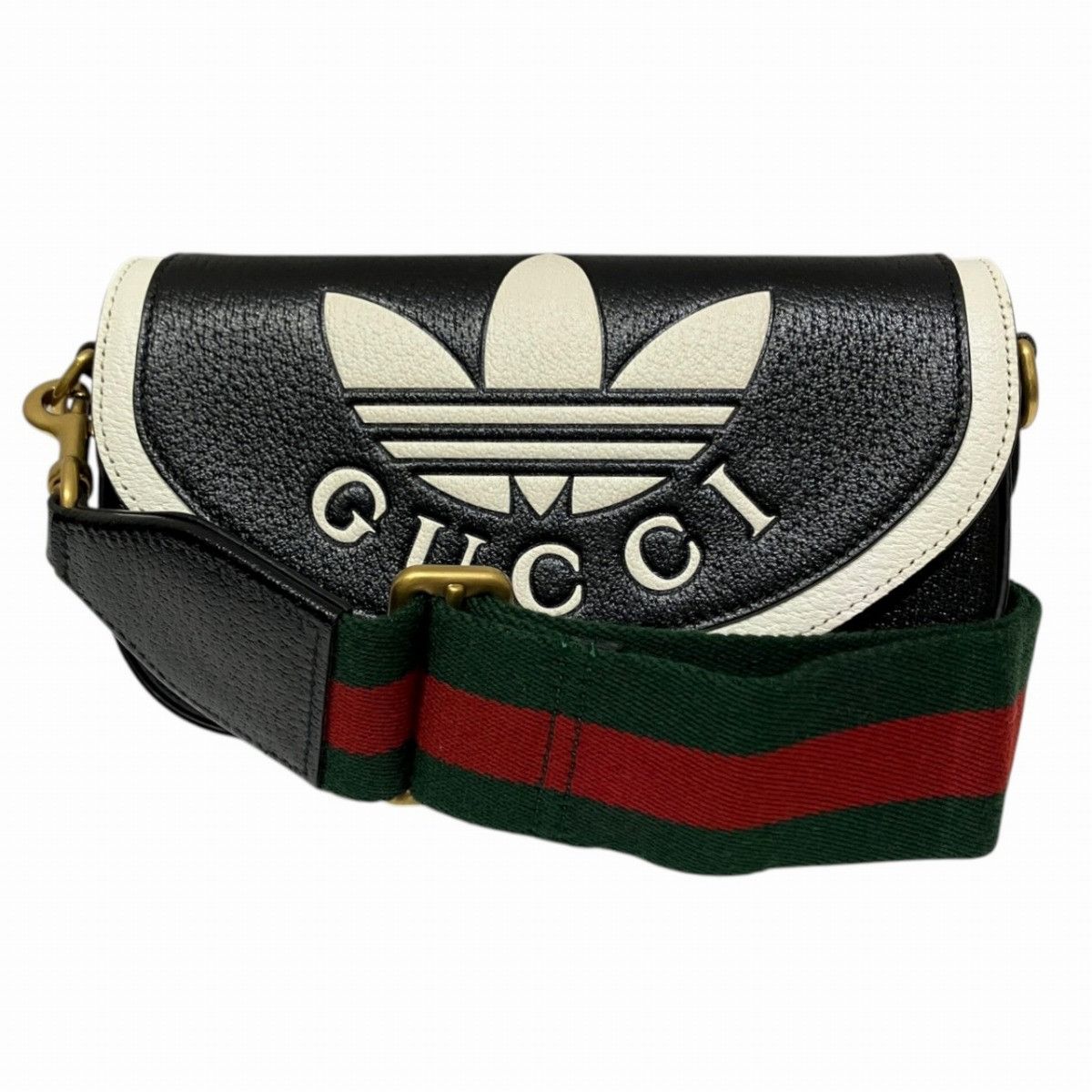 Gucci Gucci Gucci adidas Collaboration Leather Shoulder Bag Leather Shoulder Bag 727791 DUTY FREE for USA Size ONE SIZE - 1 Thumbnail