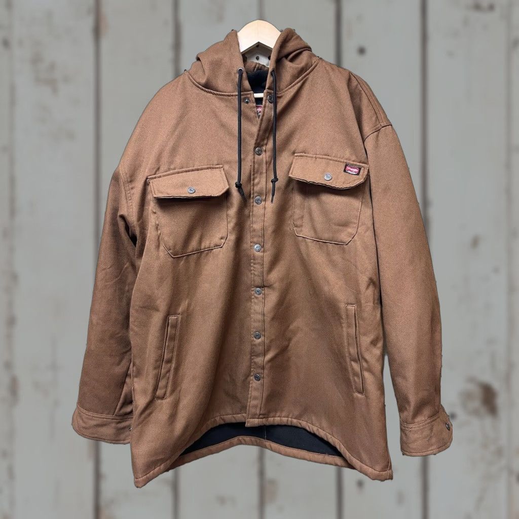 Wrangler Wrangler Coat Workwear Hooded 2XL Men Tan Khaki Jacket Coat Zip Polyester Regular Size XL? 2XL? Size US XXL / EU 58 / 5 - 1 Thumbnail