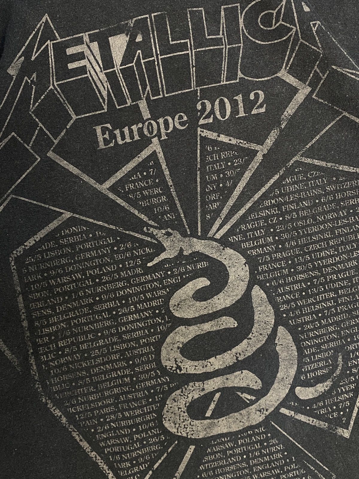 Metallica Metallica 2012 Black Album Europe Tour Promo T-Shirt Size US S / EU 44-46 / 1 - 5 Thumbnail
