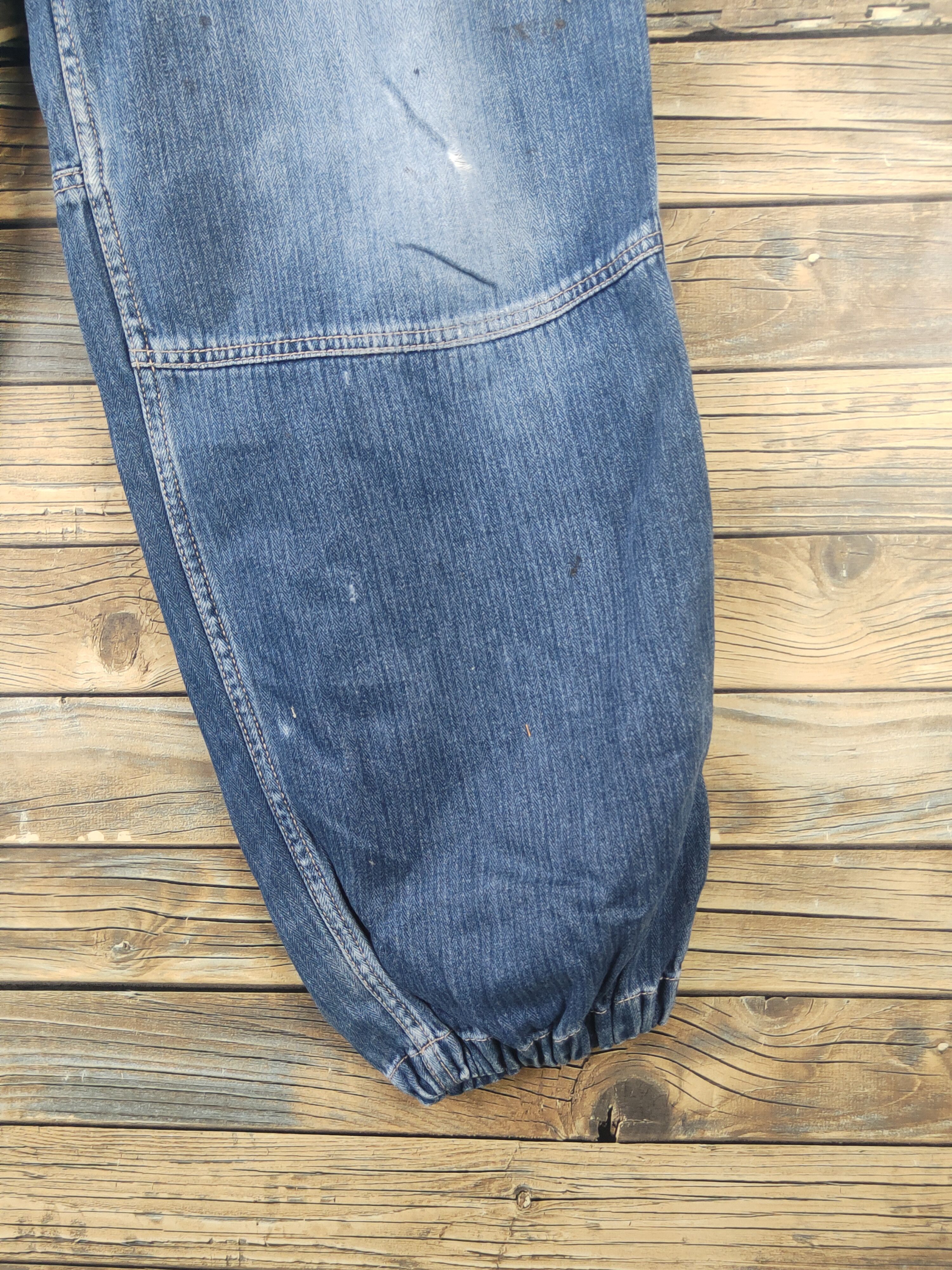 Vintage DL Evenriver Blue Distressed Ripped Jogger Jeans #1863 Size US 31 - 7 Thumbnail