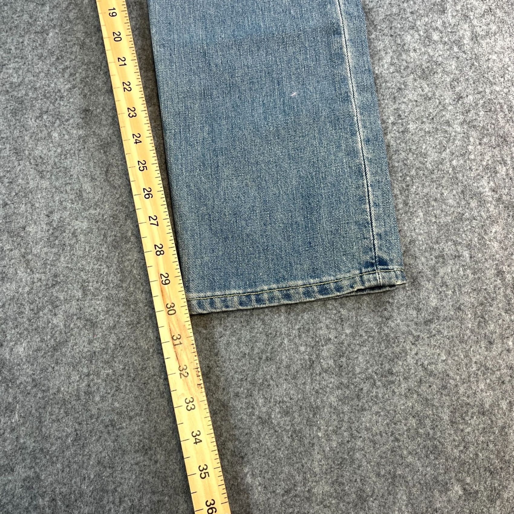 Levi's VINTAGE Levi's 536 Jeans Mens Regular Straight 32 32 Mid Blue Distressed 90s Size US 32 / EU 48 - 4 Thumbnail