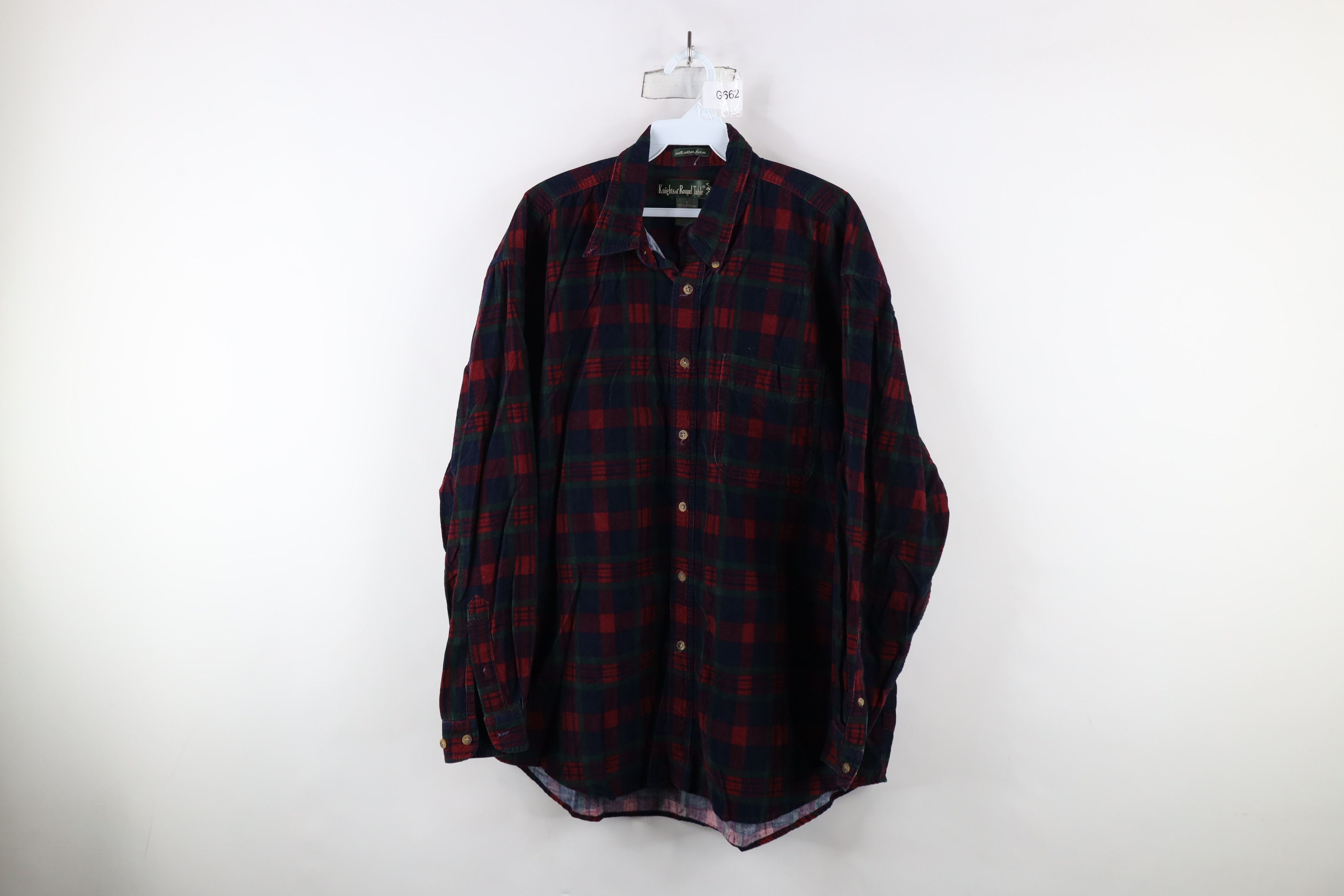 Vintage Vintage 90s Streetwear Corduroy Collared Button Down Shirt Size US L / EU 52-54 / 3 - 1 Thumbnail