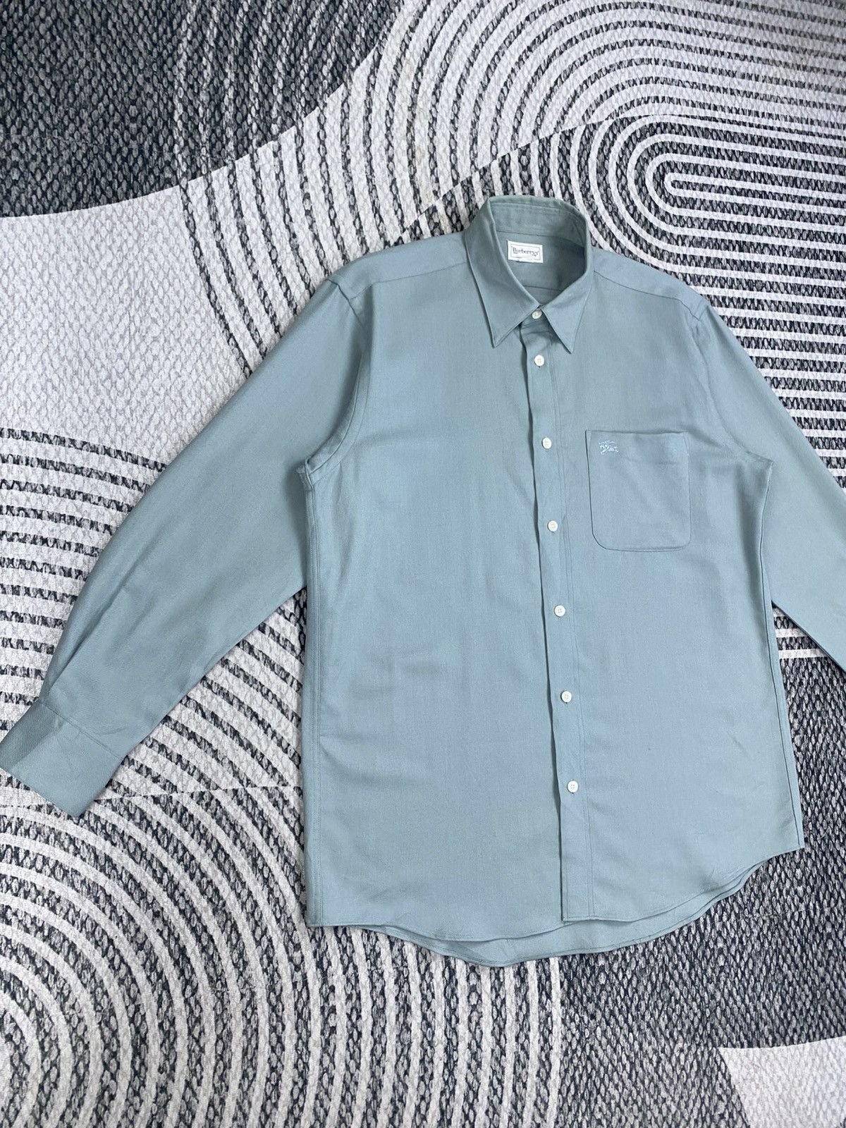 Burberry 🔥Vintage 80s Burberrys Casual Button Ups Wool Shirt Size US M / EU 48-50 / 2 - 3 Thumbnail