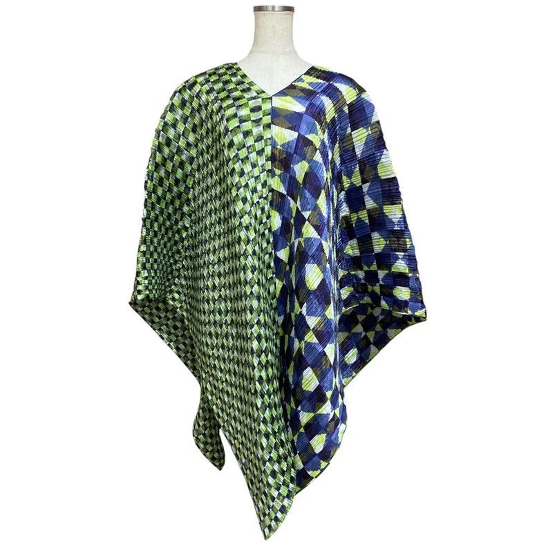 Issey Miyake Issey Miyake Blue and green Mosaic top Size S / US 4 / IT 40 - 1 Thumbnail