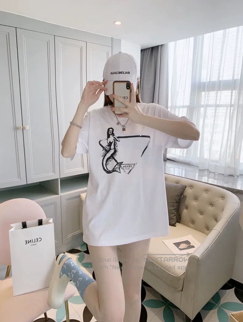 Prada Prada Mermaid printed T-shirt Size M / US 6-8 / IT 42-44 - 1 Thumbnail