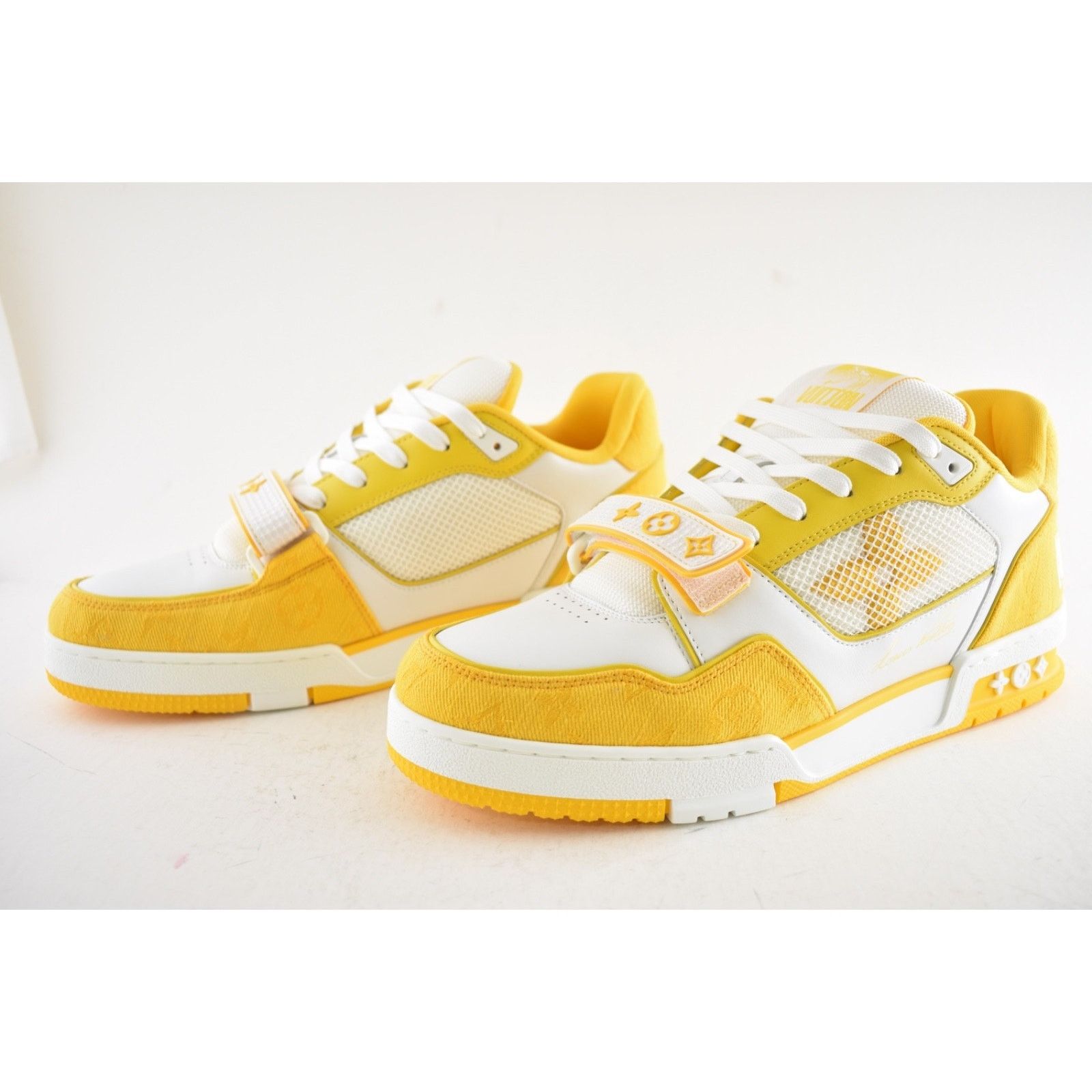 Louis Vuitton Louis Vuitton Denim Yellow Monogram White Low Top Size US 10 / EU 43 - 12 Thumbnail