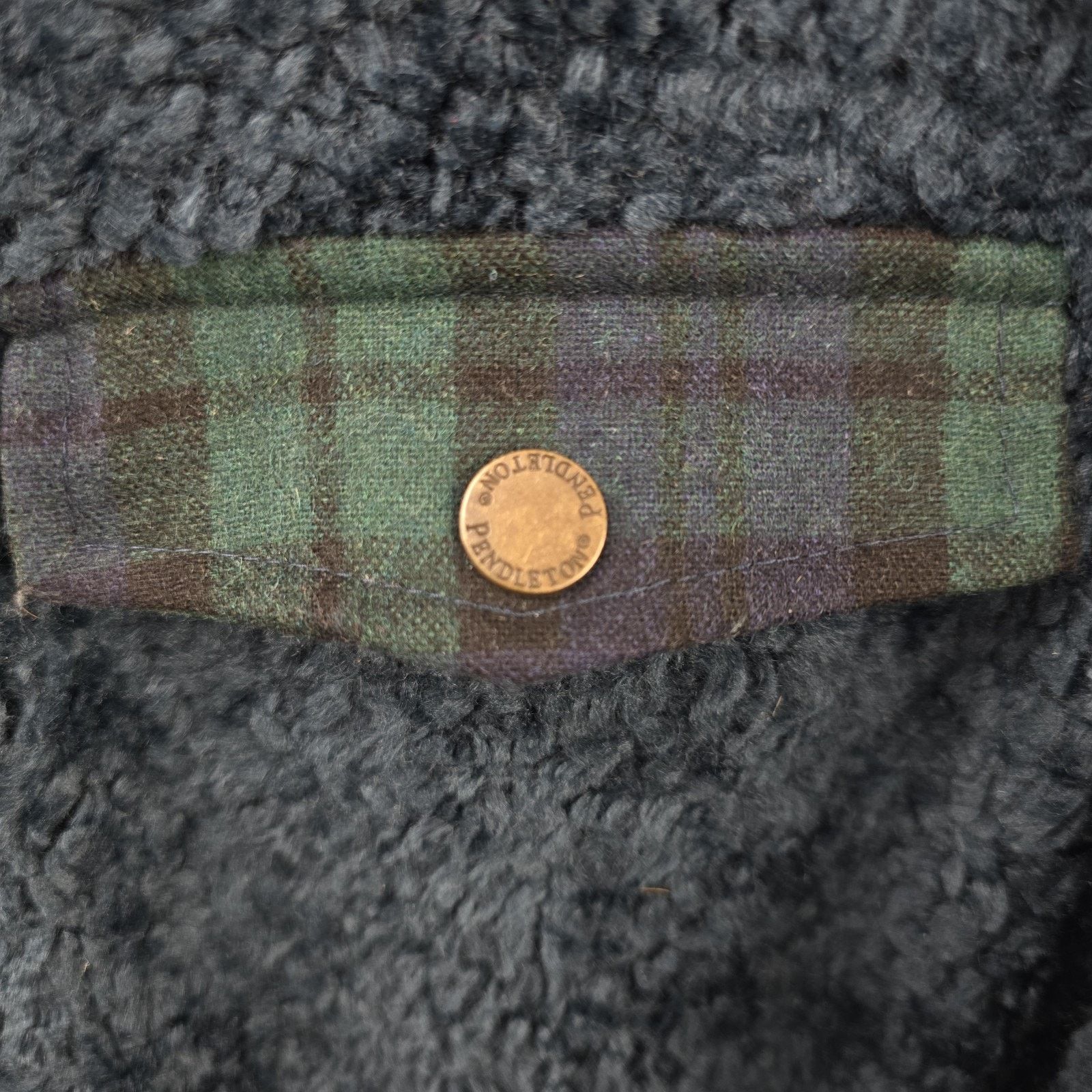 Pendleton Pendleton Sherpa Fleece Jacket Womens Large Dark Blue Fuzzy Size L / US 10 / IT 46 - 4 Thumbnail