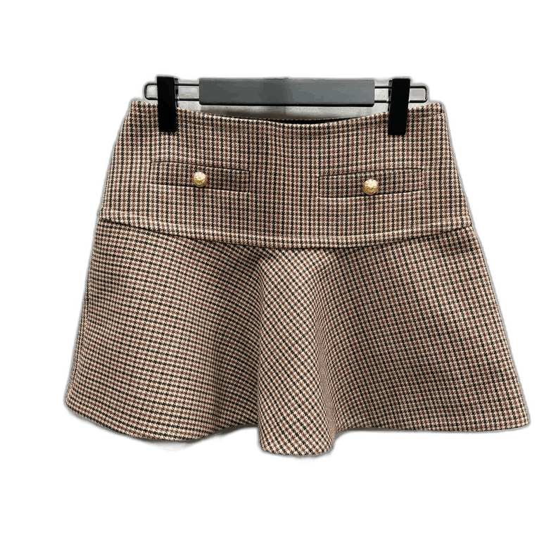 Celine Celine Houndstooth Wave Skirt Size 36 Size 36" / US 14 / IT 50 - 1 Thumbnail