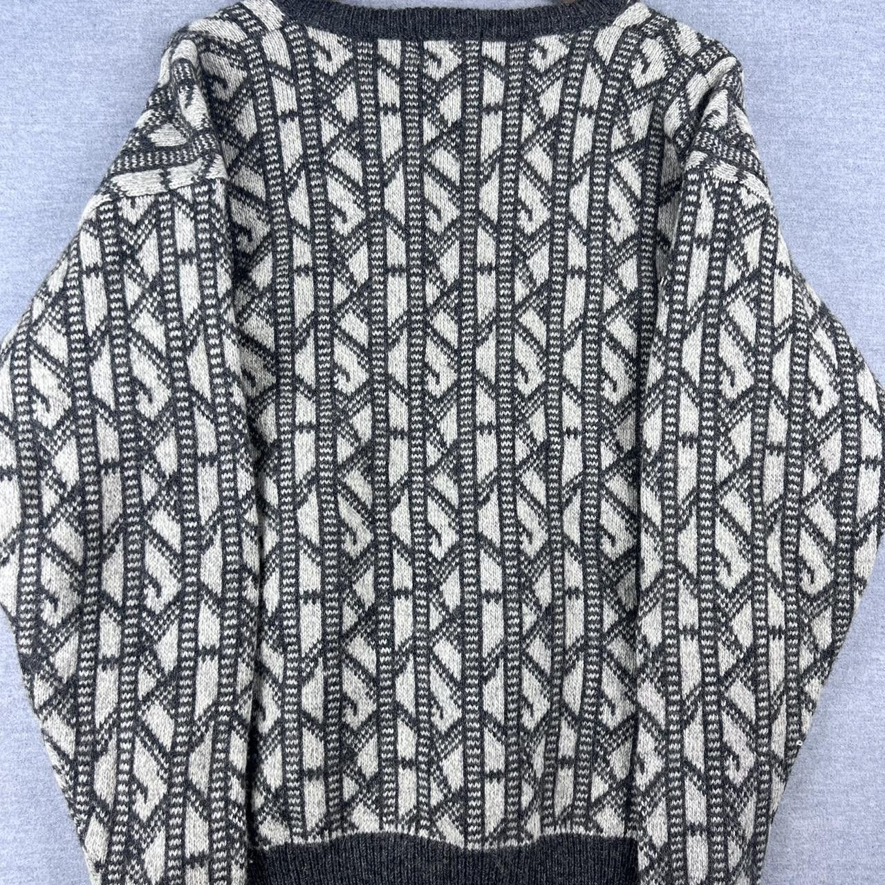 Vintage VTG 70S NOVA-DAME WOOL KNIT STRIPED GRANNY SWEATER MENS L Size US XL / EU 56 / 4 - 3 Thumbnail