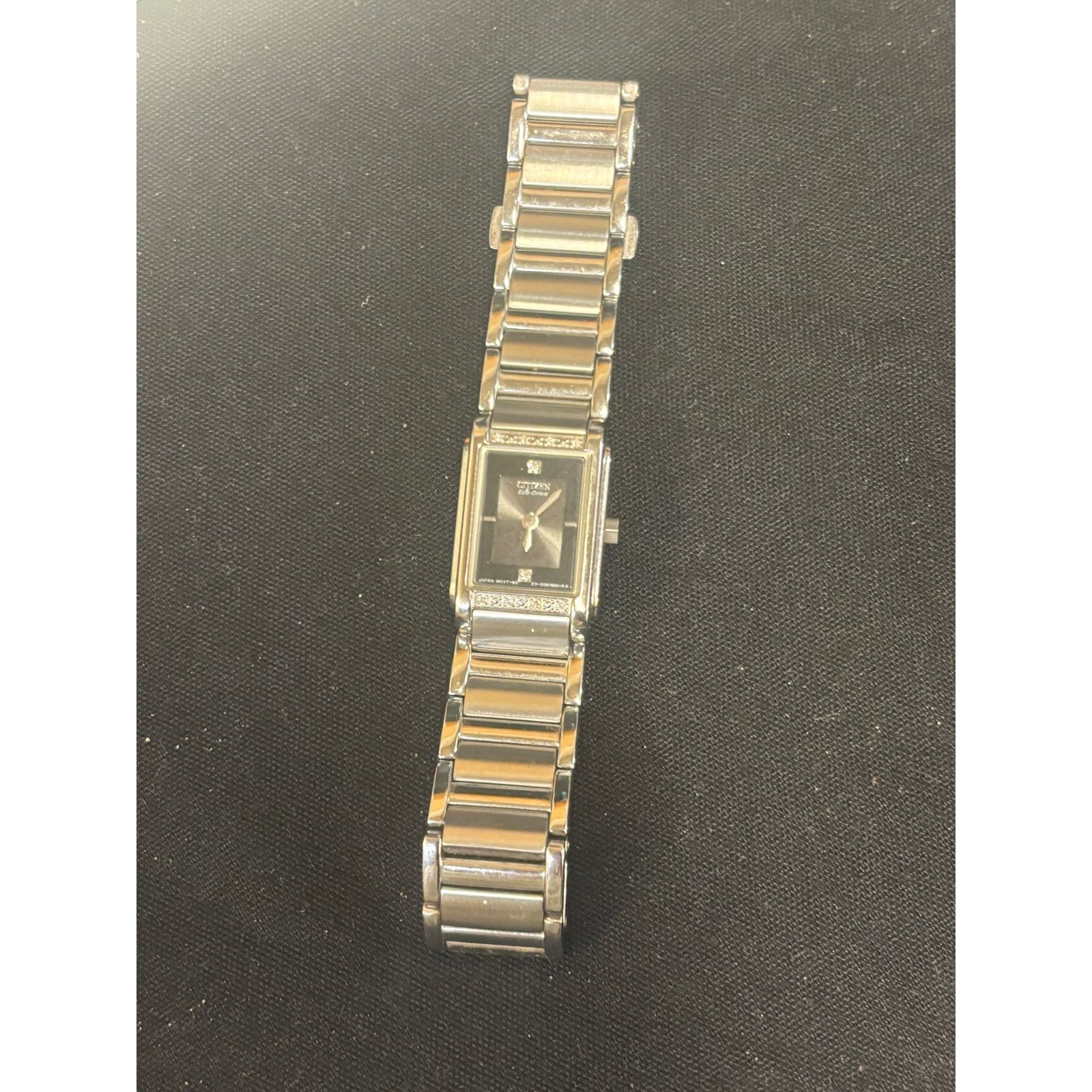 (B).Stroy Citizens Eco-Drive Black Dial Silver Tone Women’s Watch! Size ONE SIZE - 10 Thumbnail