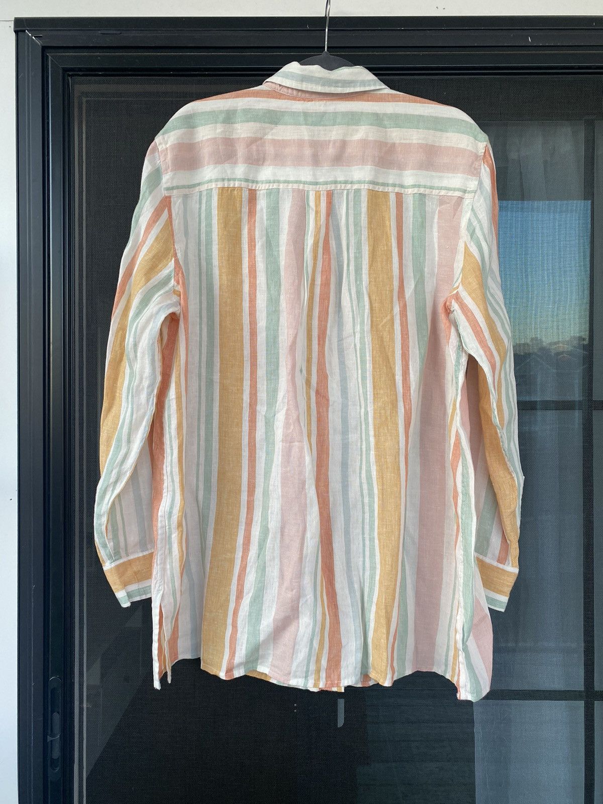 Coldwater Creek Cold water Creek Women Stripe Button Down Linen Shirt Sz L Size L / US 10 / IT 46 - 11 Thumbnail