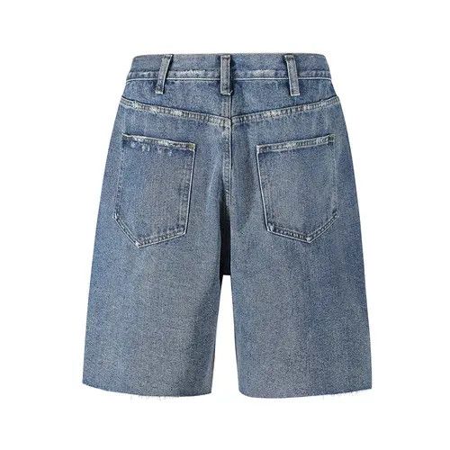 VIBE High street washed whisker hole denim shorts y2k Size US 32 / EU 48 - 3 Thumbnail