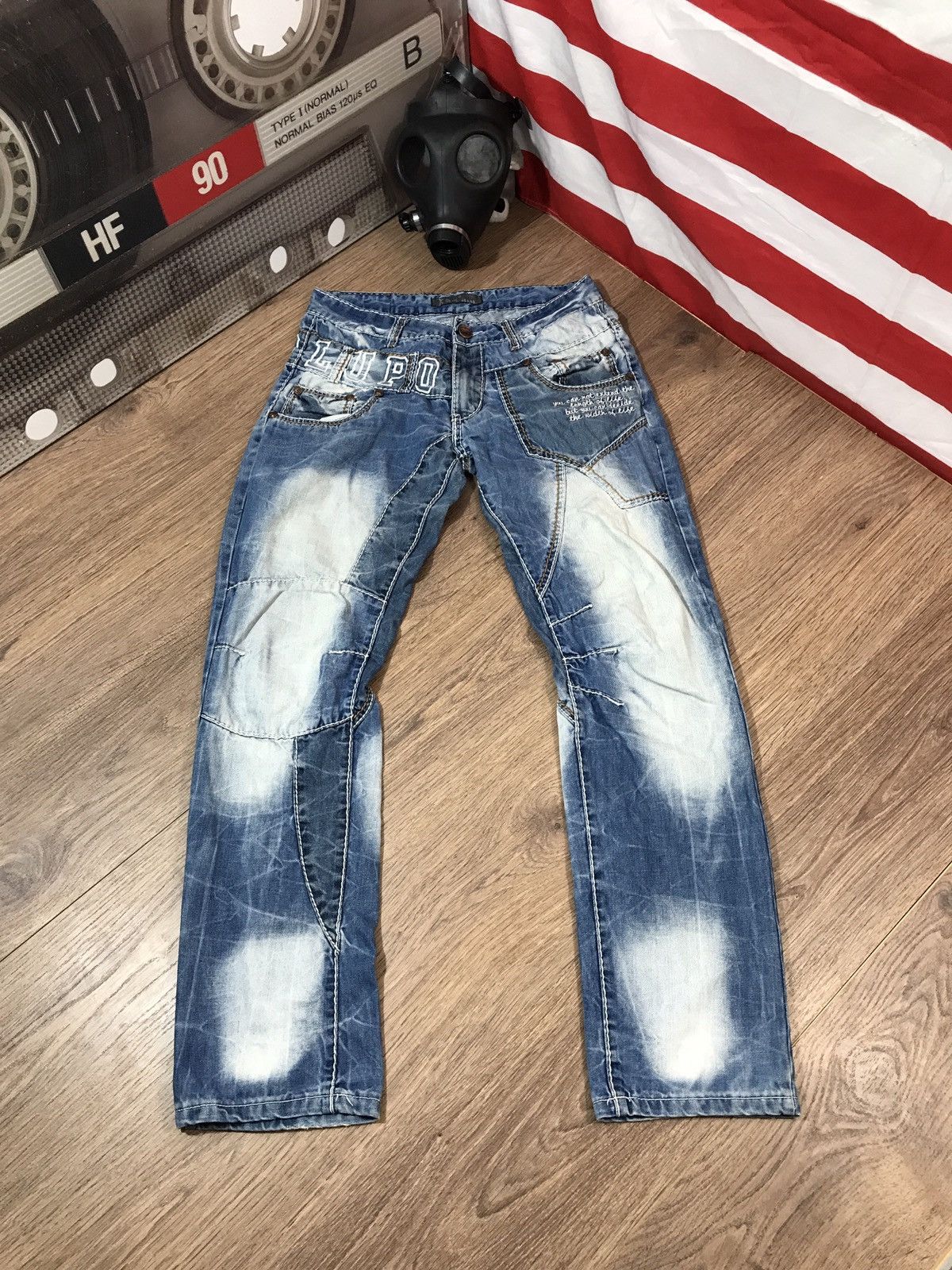 Japanese Brand × Vintage Vintage Distressed K&M Kosmo Lupo Denim Pants Jeans Size US 32 / EU 48 - 1 Thumbnail