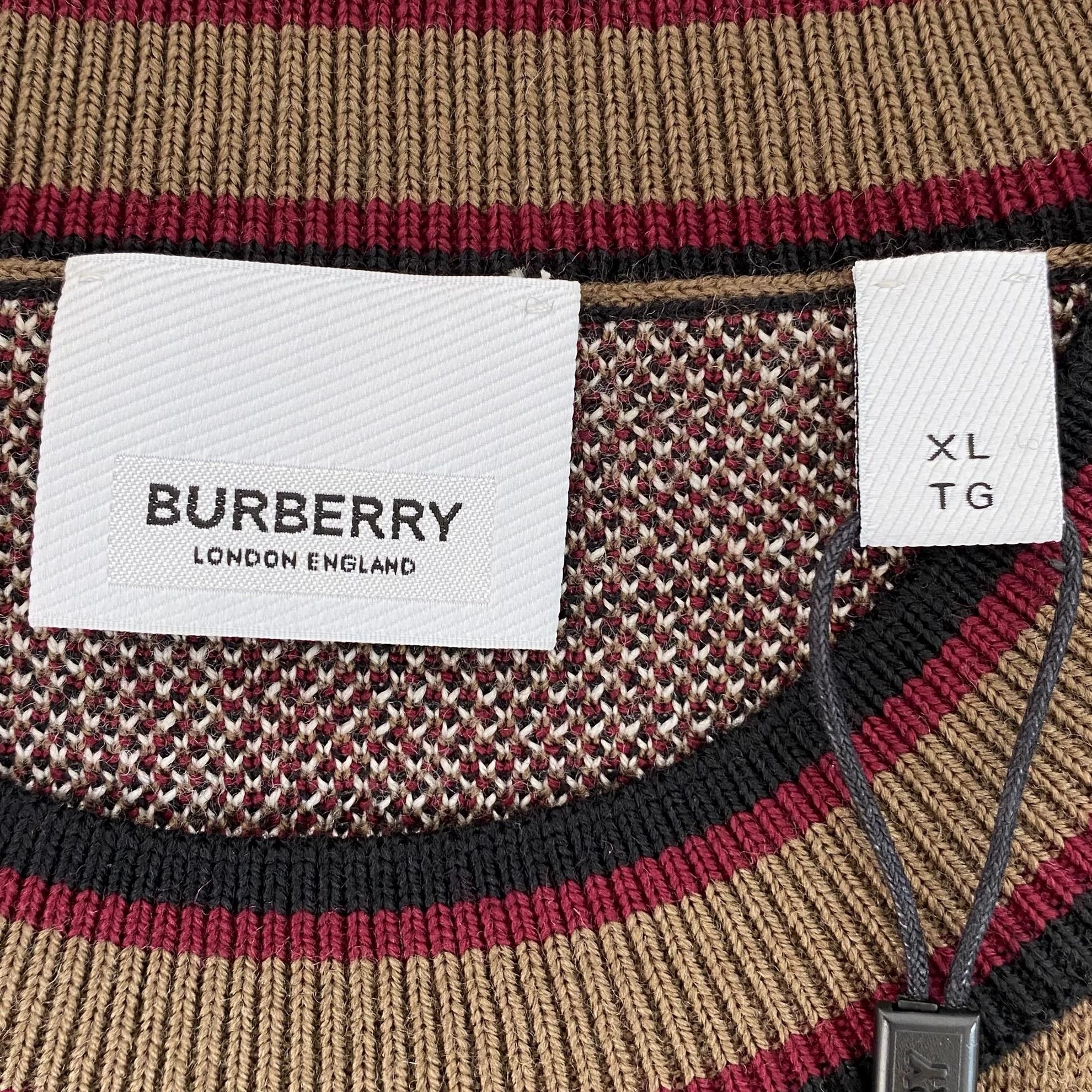 Burberry Burberry Khaki Check Knit Pullover XL Size US XL / EU 56 / 4 - 7 Thumbnail