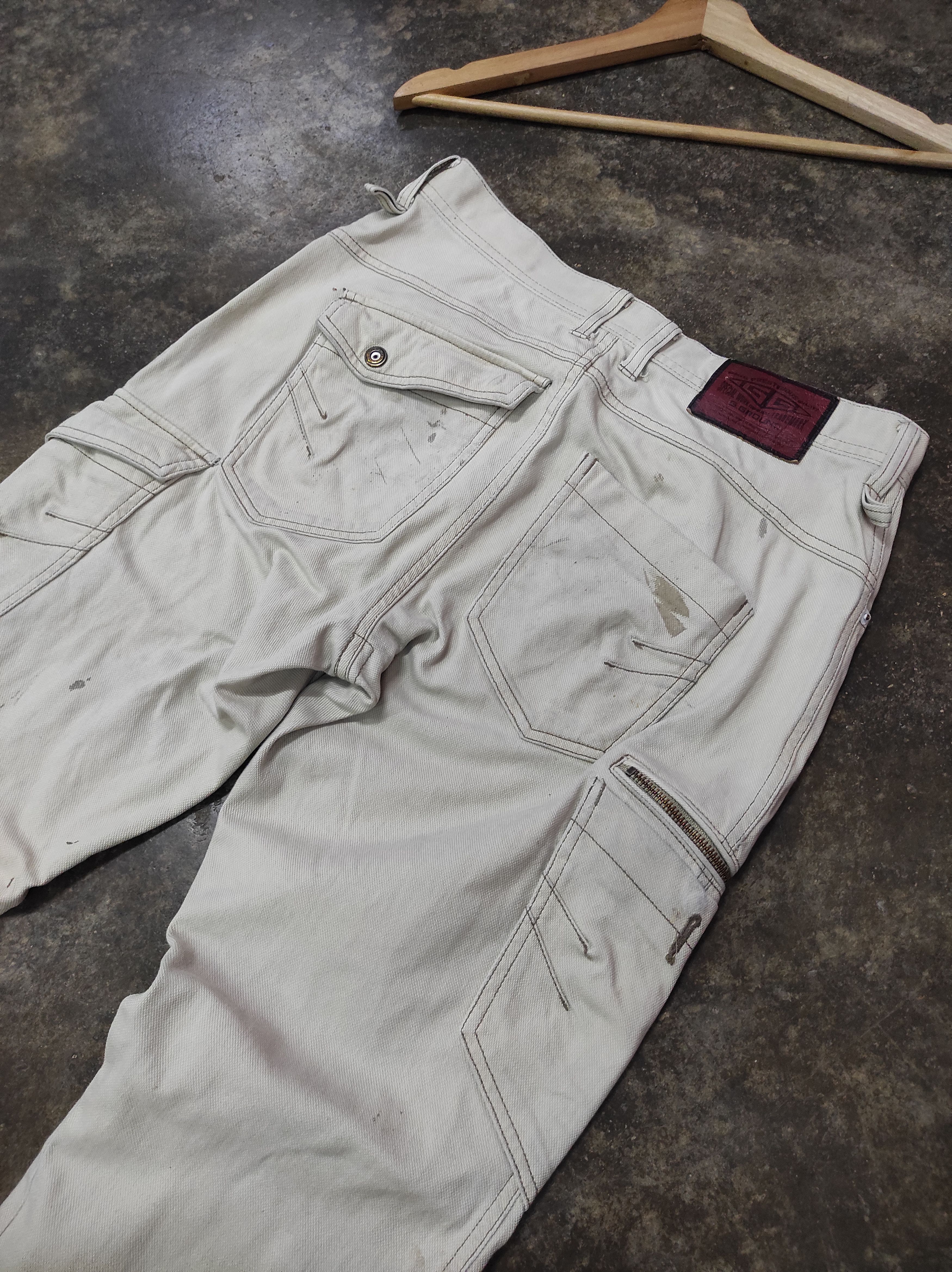 Japanese Brand G . GROUND TACTICAL CARGO POCKET DENIM JEANS DISTRESSED Size US 30 / EU 46 - 8 Thumbnail