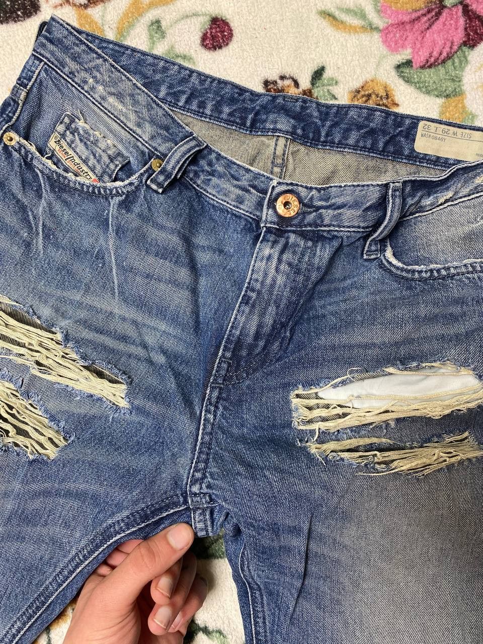 Diesel Diesel Industry Denim Shorts Mens Embroidered Logo Baggy Size US 29 - 3 Thumbnail