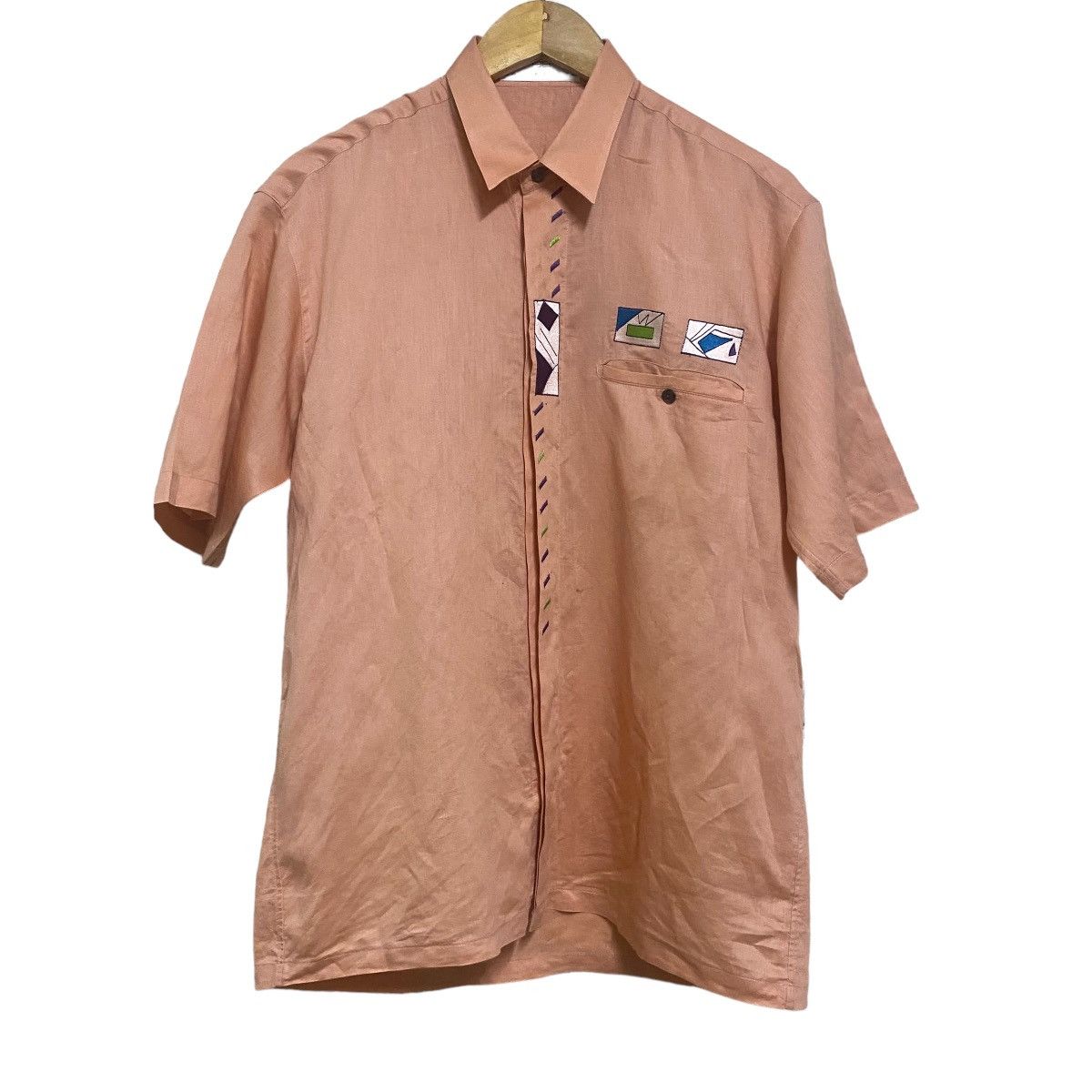 Balenciaga Vintage Balenciaga Linen Shirt Button Up Size US M / EU 48-50 / 2 - 1 Thumbnail