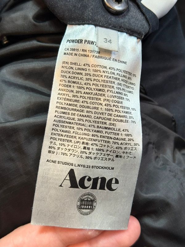 Acne Studios × Designer Acne Studios Puffer Down Jacket Parka Coat Powder Paw13 Size US L / EU 52-54 / 3 - 6 Thumbnail