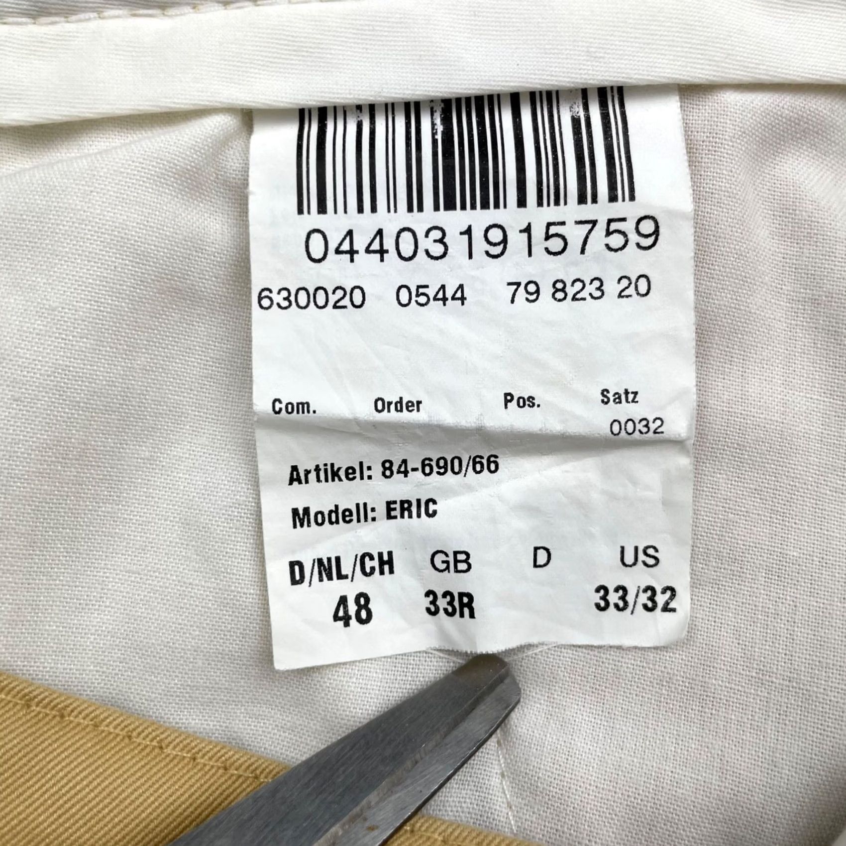 BRAX BRAX Men's Eric Chino Pants 33x30 Khaki/Tan Cotton Flat Front Casual Size US 33 - 6 Thumbnail