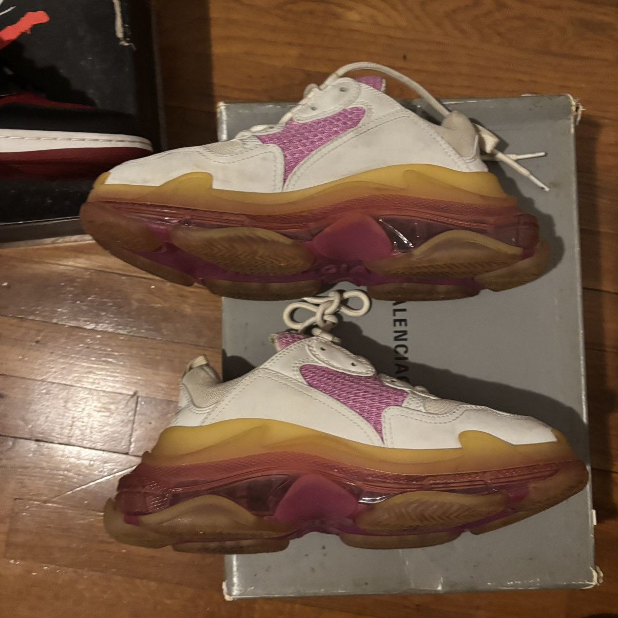 Balenciaga 9w-Balenciaga Triple S Clear Sole white and pink Size US 9 / IT 39 - 2 Thumbnail