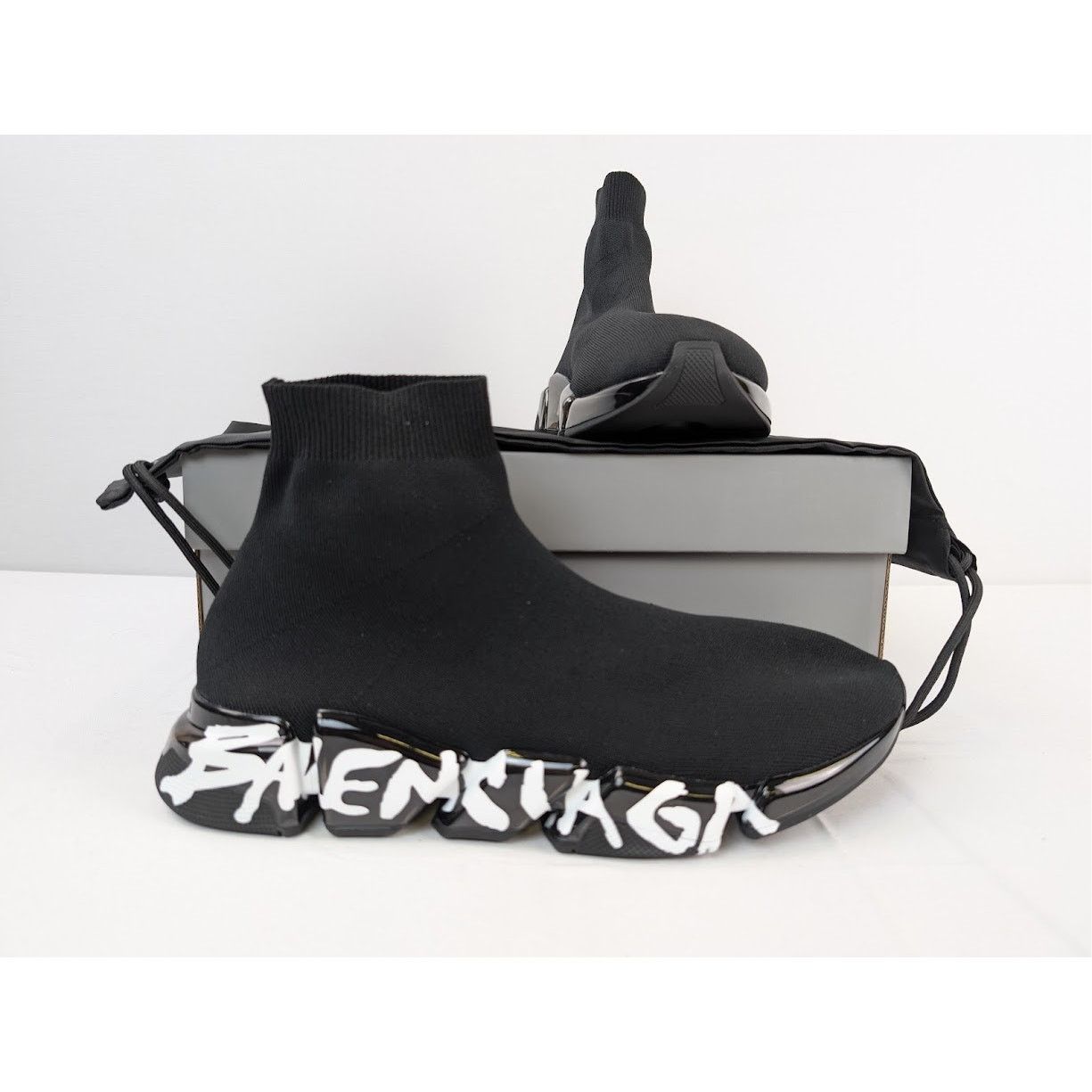 Balenciaga o1rshd1 Recycled Speed 2.0 Sneakers in Black/White Size US 12 / EU 45 - 19 Thumbnail