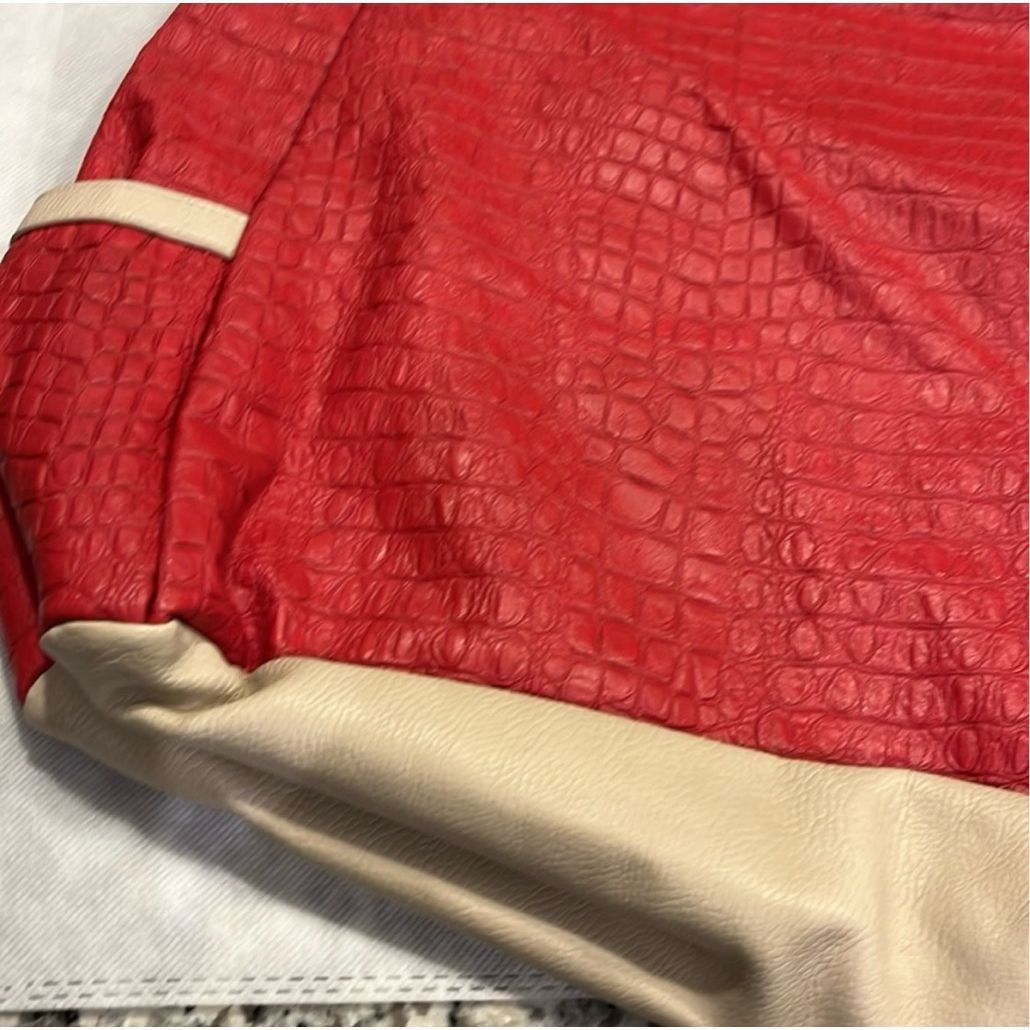 Other Miche Kaitlyn Red Tan Trim Crocodile Embossed Demi Shell Han Size ONE SIZE - 4 Thumbnail