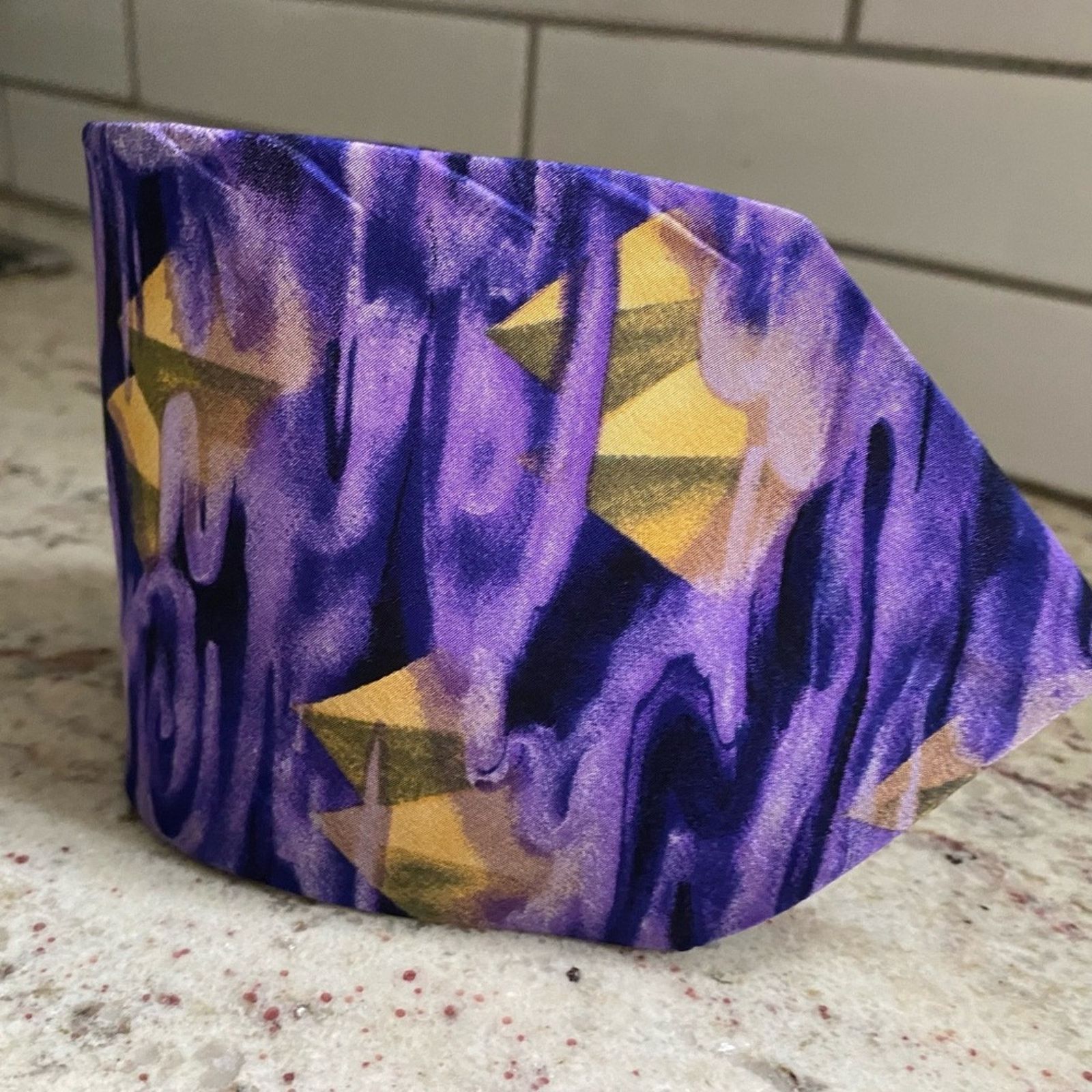 Grateful Dead Grateful Dead Great Pyramid First Set blue and gold silk tie Size ONE SIZE - 4 Thumbnail