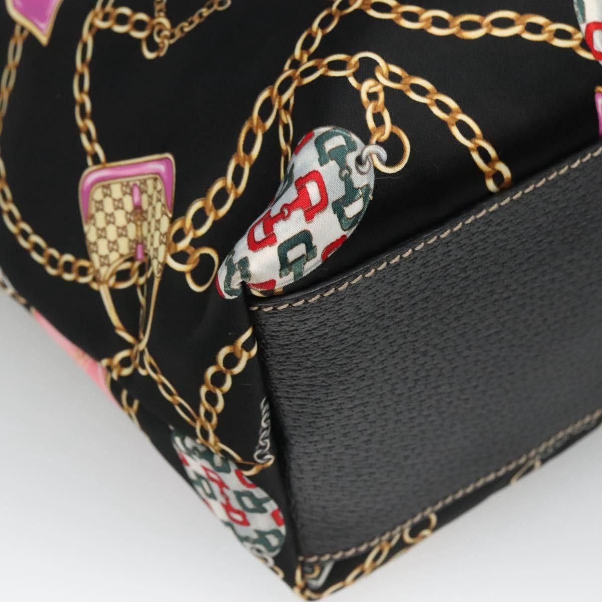 Gucci GUCCI Tote Bag Satin Outlet Black Gold Size ONE SIZE - 13 Thumbnail
