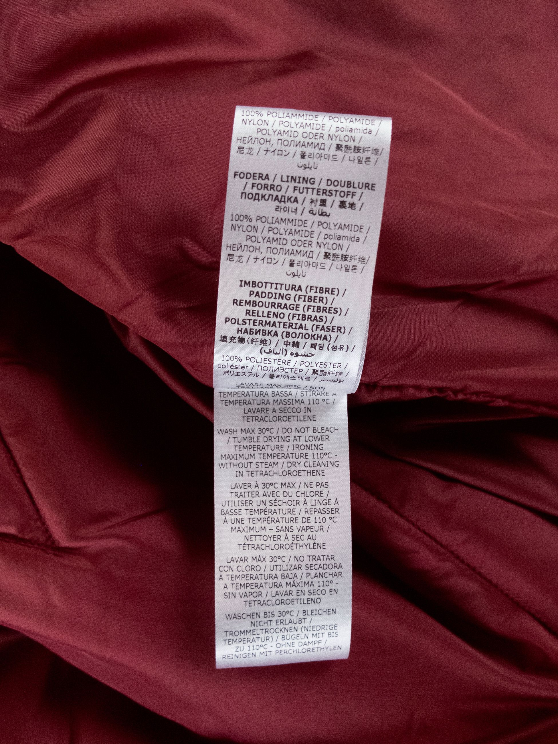 Aspesi ASPESI Gil slim fit burgundy technical padded gilet vest Size US L / EU 52-54 / 3 - 9 Thumbnail