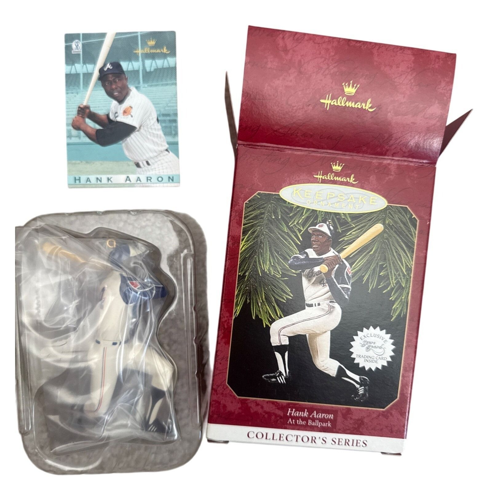 Vintage Hallmark Keepsake Hank Aaron "At The Ballpark" Ornament 1997 Size ONE SIZE - 1 Thumbnail