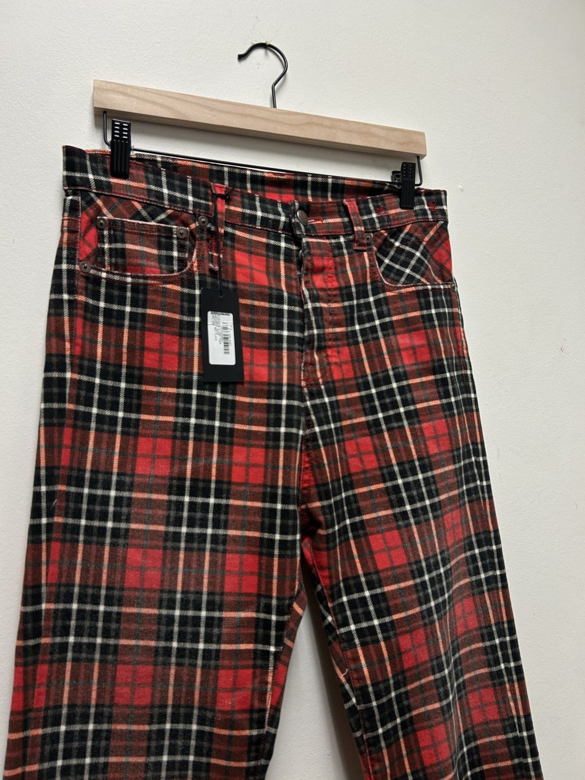 R13 NWT! Tailored Drop Crotch Plaid Pants Size US 30 / EU 46 - 2 Thumbnail