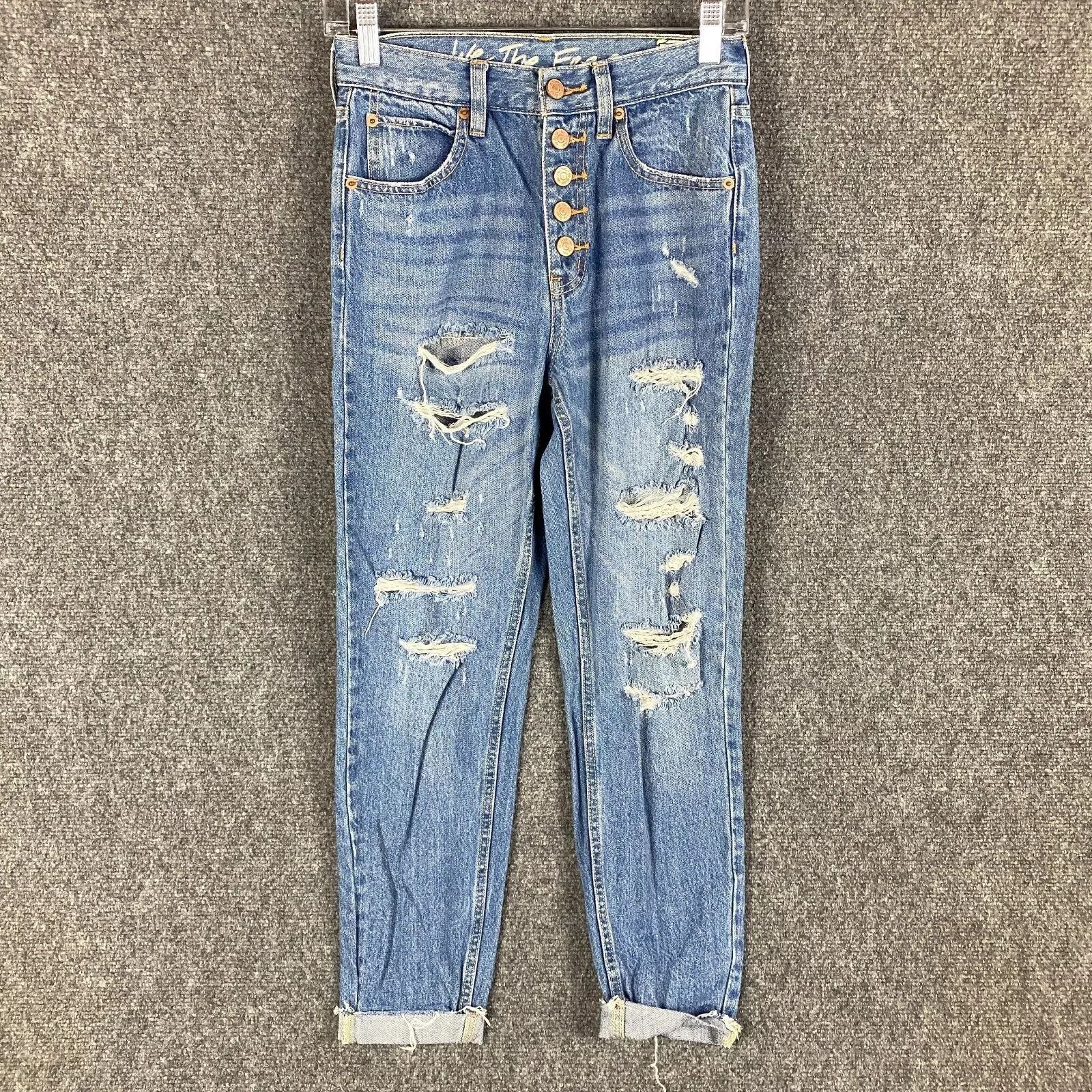 Other We The Free Women's 24 Ankle Cut Off Rolled Cuff Ripped Size 24" / US 00 / IT 34 - 1 Thumbnail