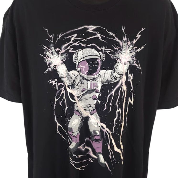 Vintage Into The AM Astronaut T Shirt Mens 2XL Black Space Planets Shirt Mens Space Travel Cotton Blend Crew Neck Short Sleeve Vintage: No Size US XXL / EU 58 / 5 - 2 Thumbnail