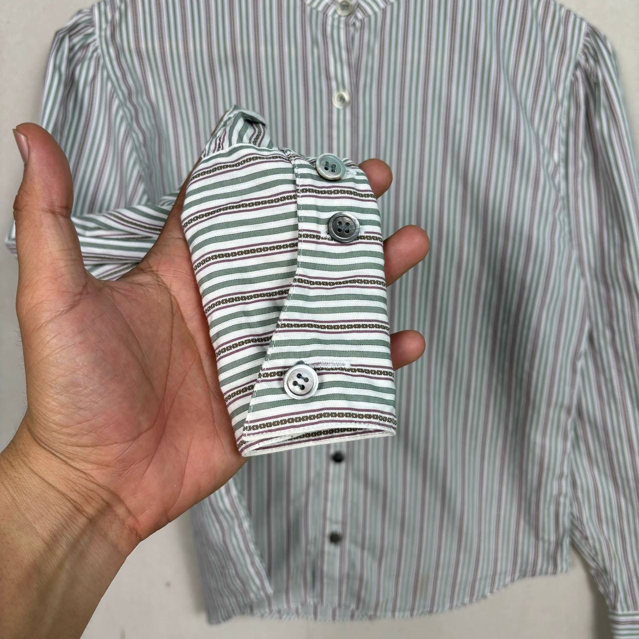 Christian Dior Monsieur Vintage Christian Dior Sports Striped Ruffle Blouse M 90s Size S / US 4 / IT 40 - 7 Thumbnail