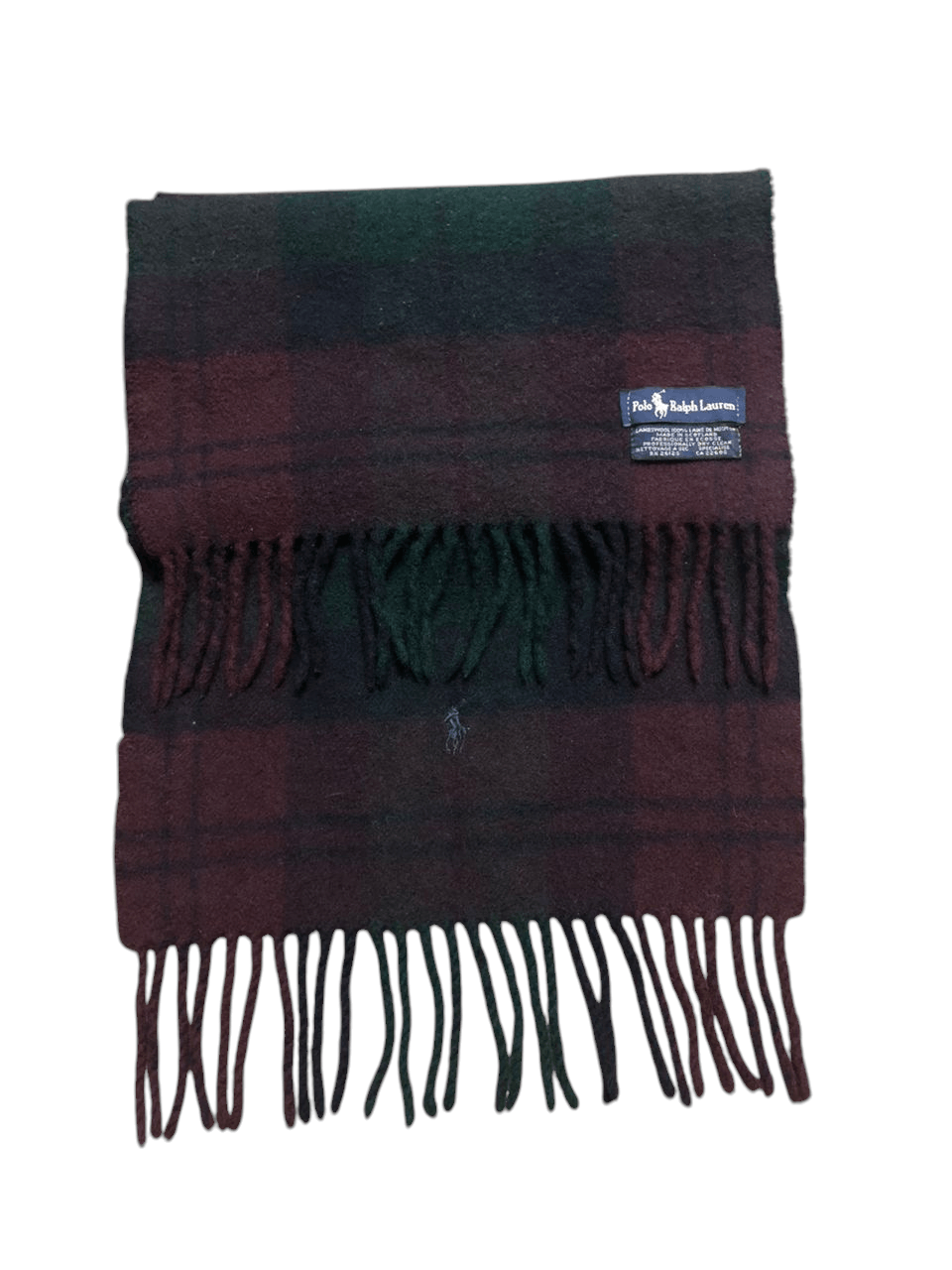 Polo Ralph Lauren × Ralph Lauren × Ralph Lauren Blue Label Vtg Polo Ralph Lauren Lambswool Tartan Multicolor Muffler Size ONE SIZE - 1 Thumbnail