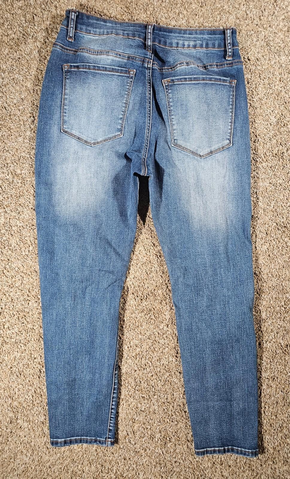 Designer Surprise Surprise Destroyed Jeans Button Fly M APPROX 28x27 Size 32" / US 10 / IT 46 - 6 Thumbnail
