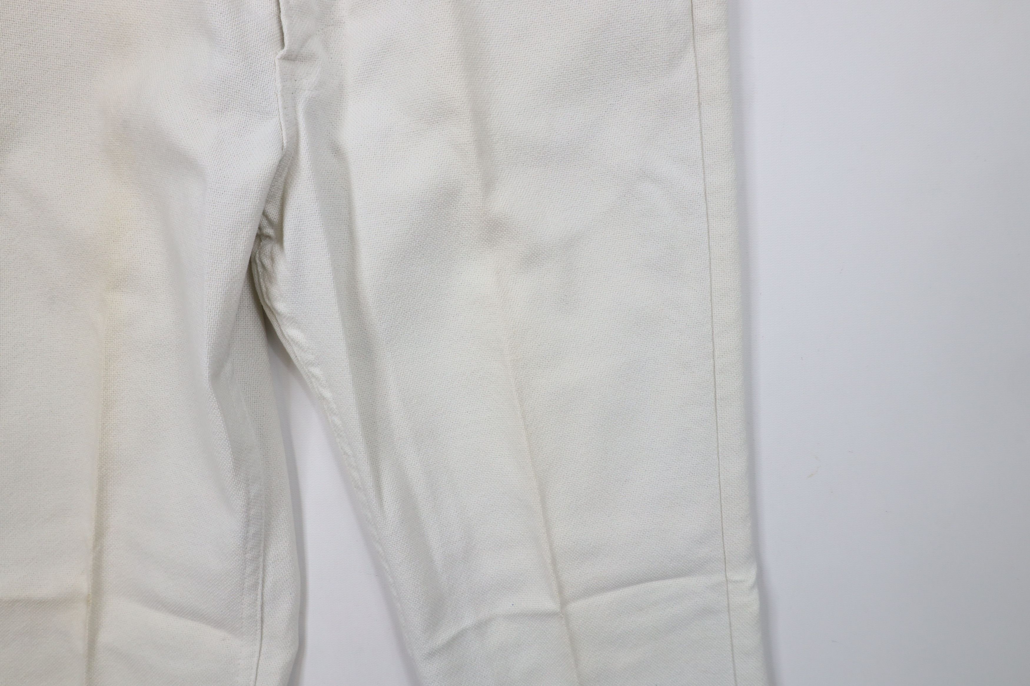 Levi's × Vintage Vintage 70s Levis Knit Wide Leg Bell Bottoms Pants White USA Size 28" / US 6 / IT 42 - 7 Thumbnail