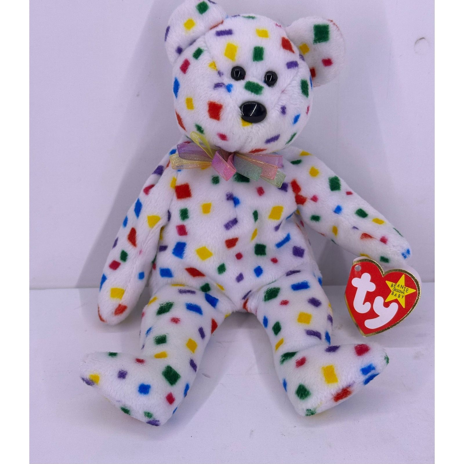 & Other Stories Vintage 1999 Ty 2K Beanie Babies Collection Confetti Bear Size ONE SIZE - 6 Thumbnail