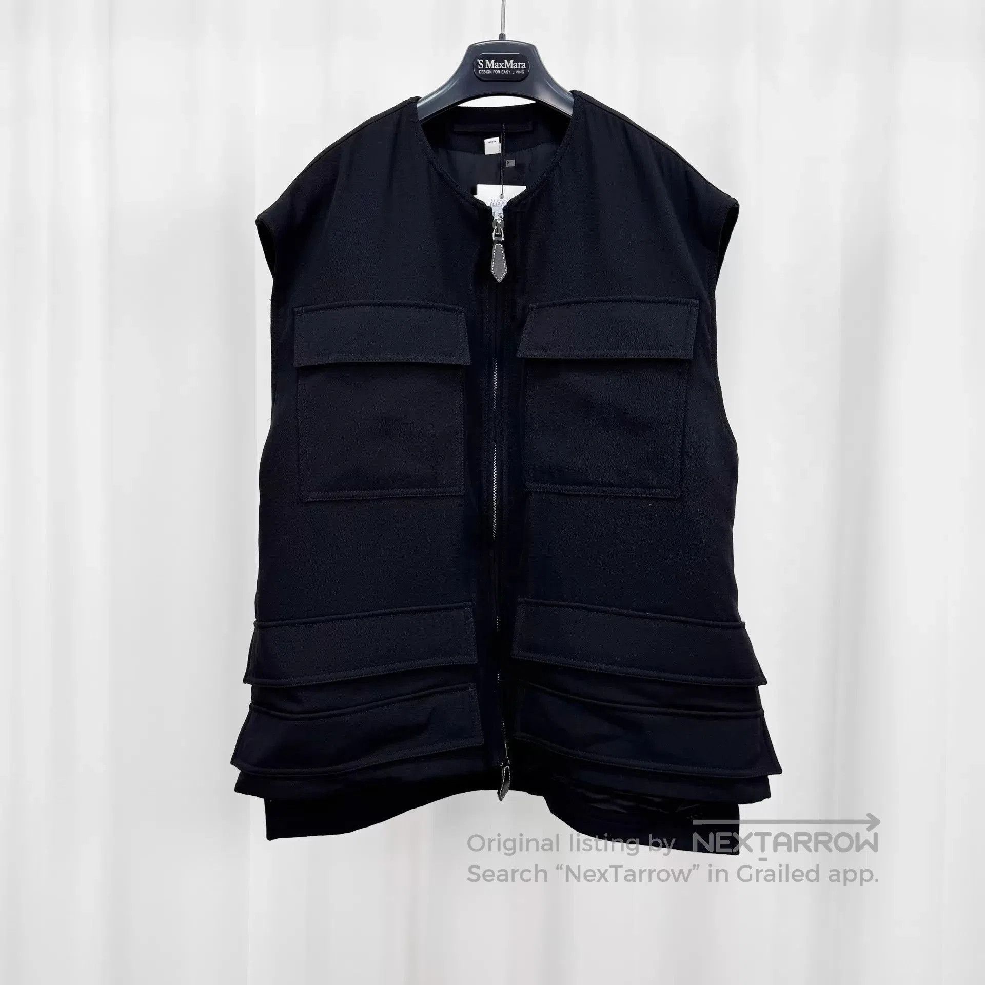Burberry Black Multi-Pocket Zip-Front Vest. Size US M / EU 48-50 / 2 - 1 Thumbnail